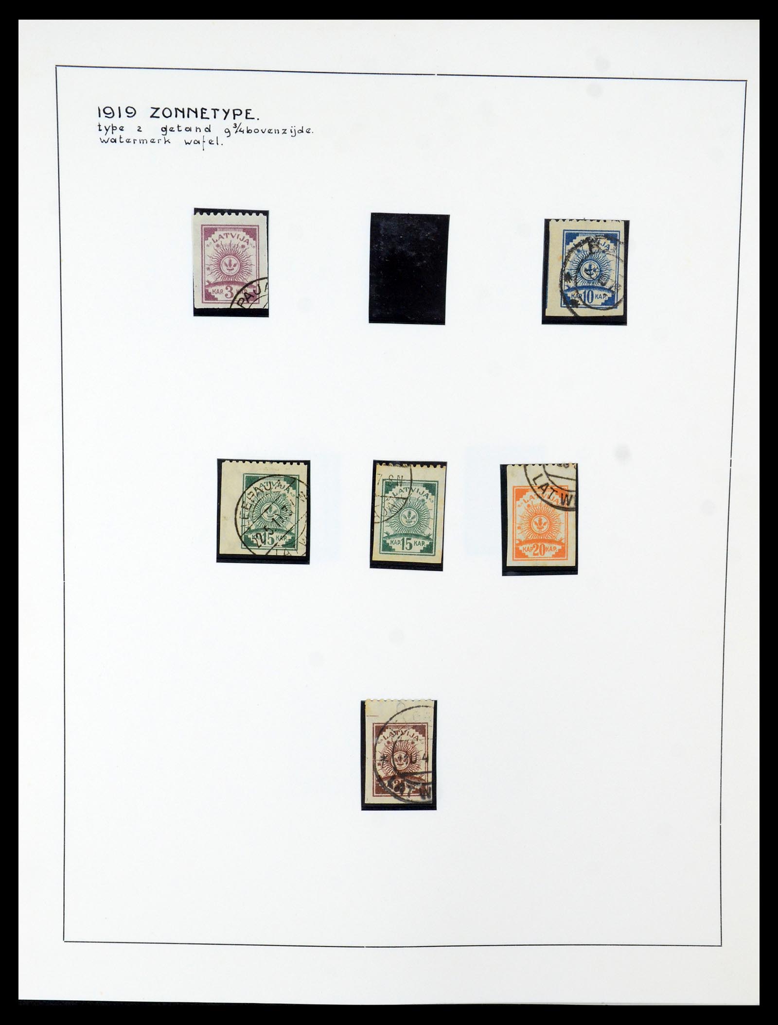 35637 038 - Postzegelverzameling 35637 Letland 1918-1922.