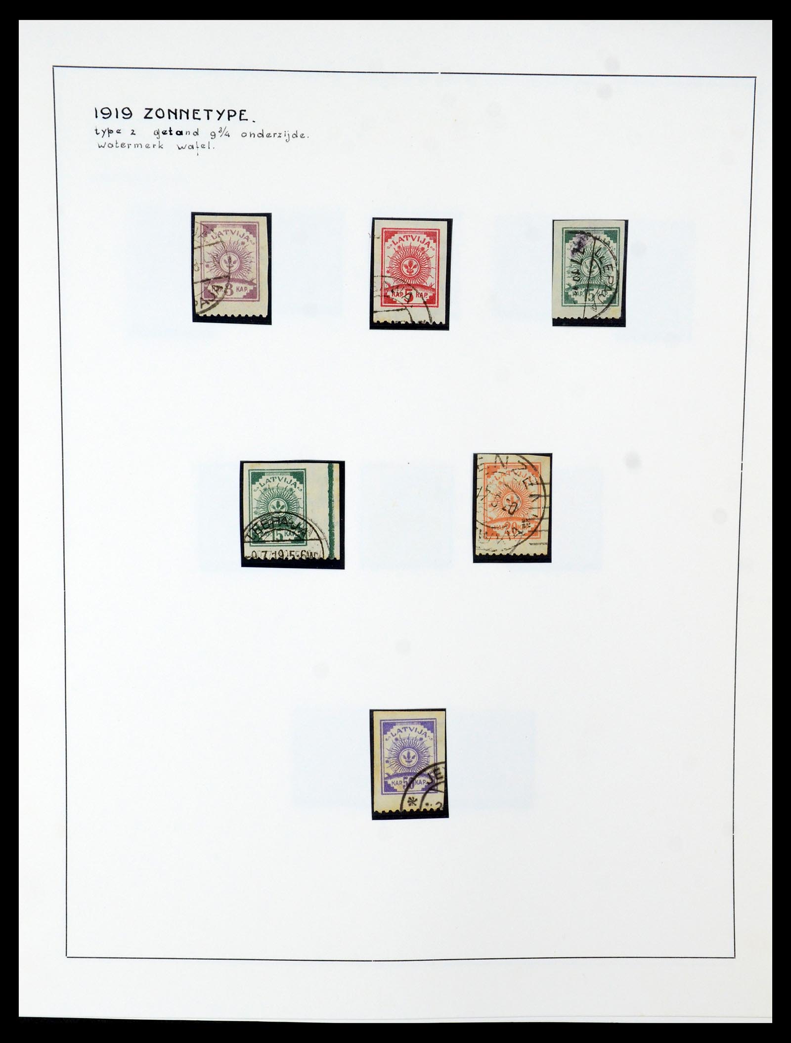 35637 039 - Postzegelverzameling 35637 Letland 1918-1922.