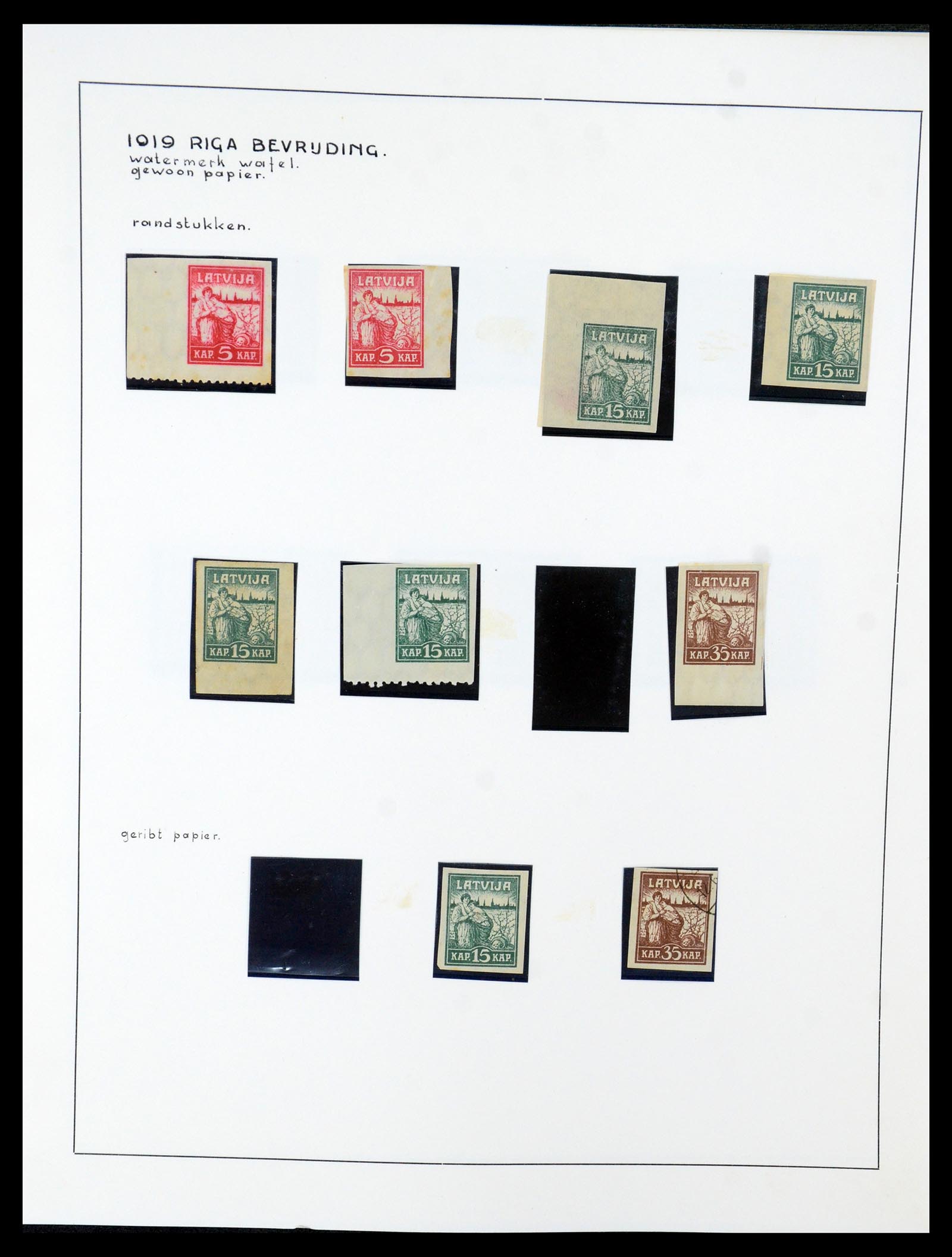 35637 043 - Postzegelverzameling 35637 Letland 1918-1922.