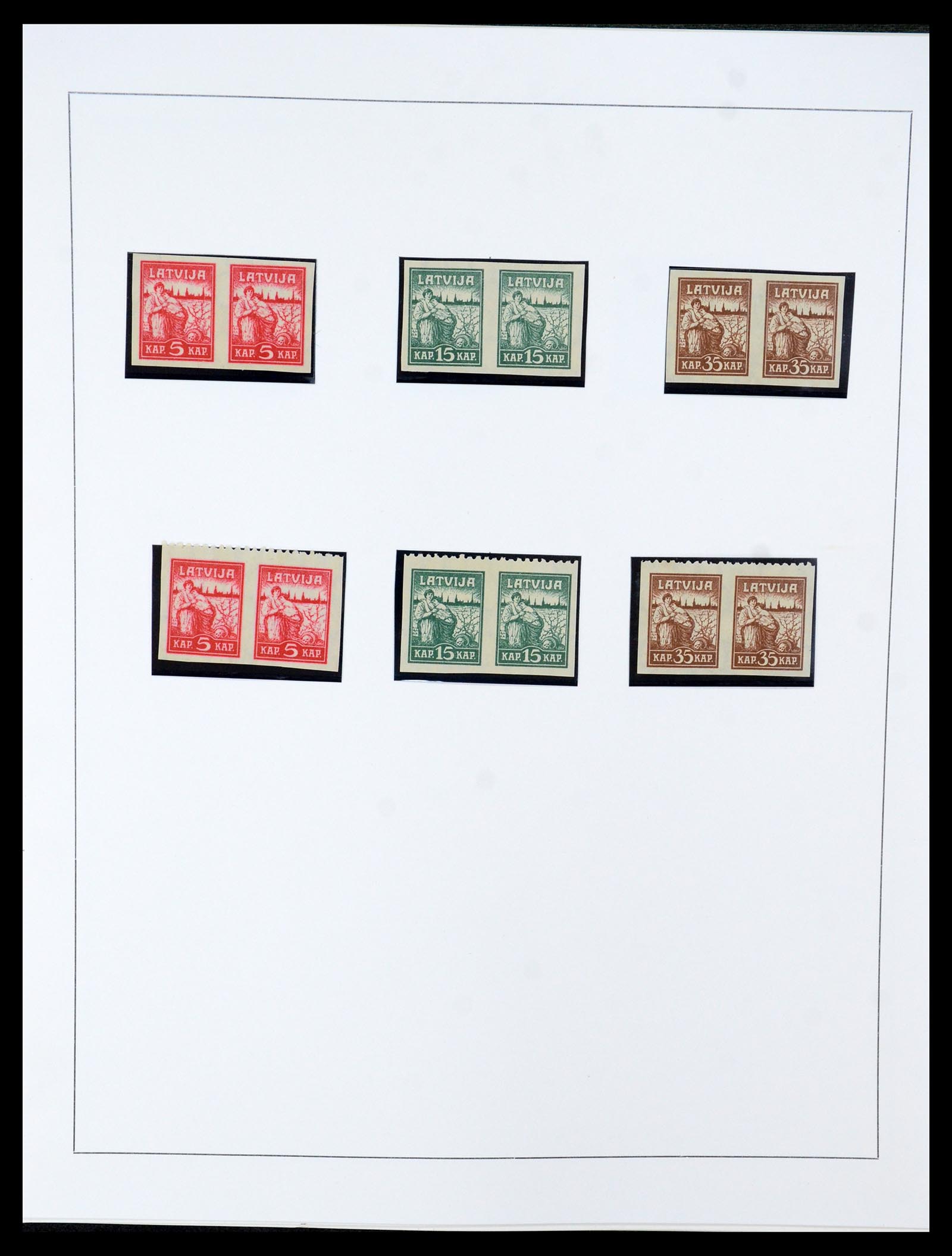 35637 044 - Postzegelverzameling 35637 Letland 1918-1922.