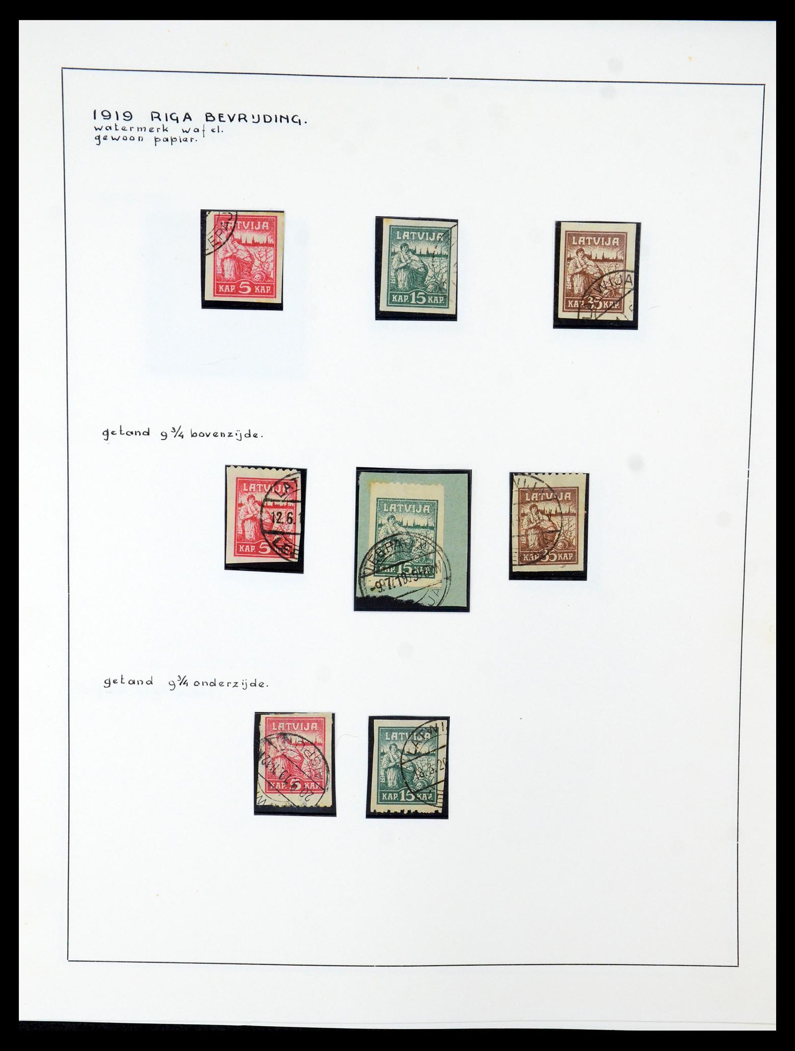 35637 046 - Postzegelverzameling 35637 Letland 1918-1922.