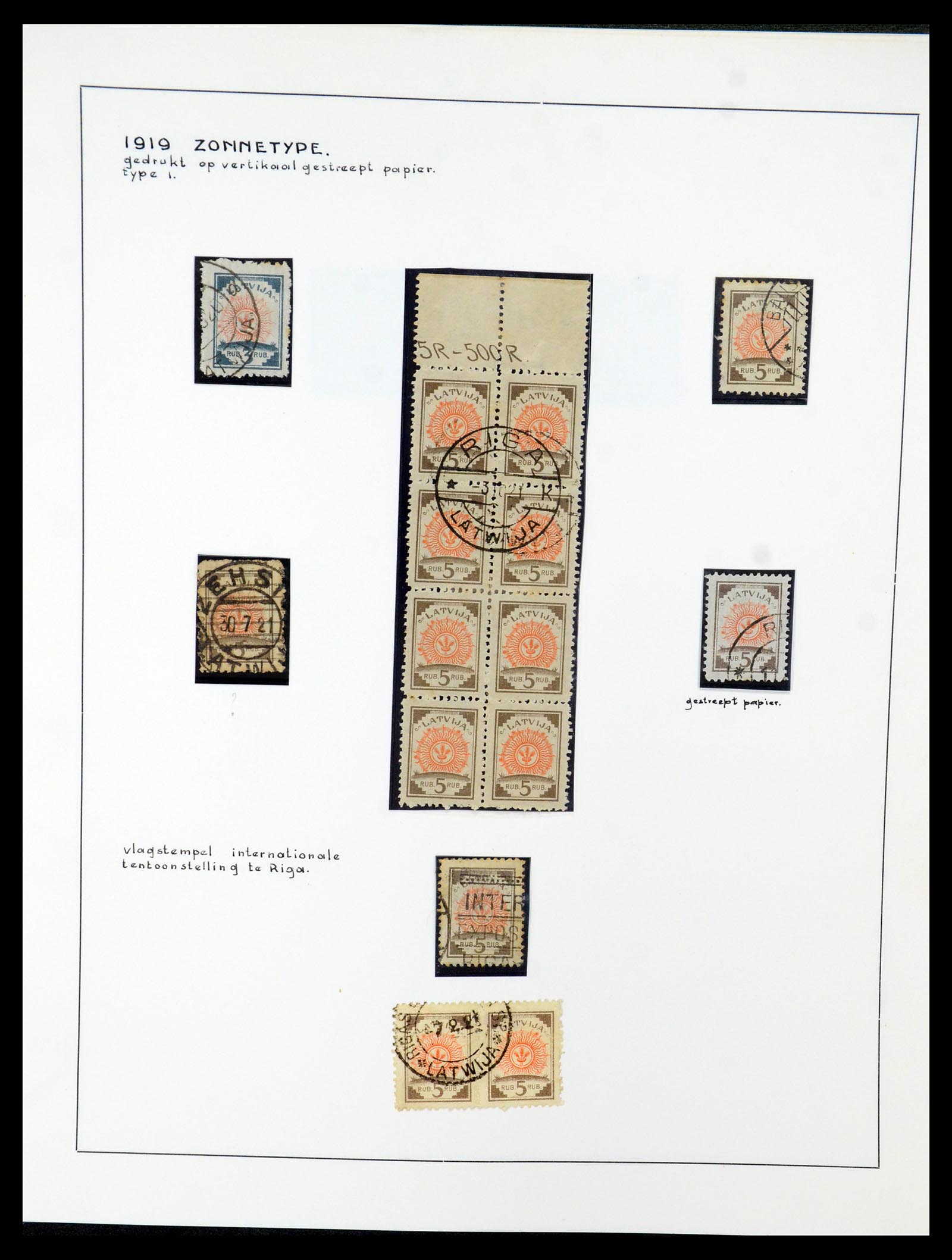 35637 054 - Postzegelverzameling 35637 Letland 1918-1922.