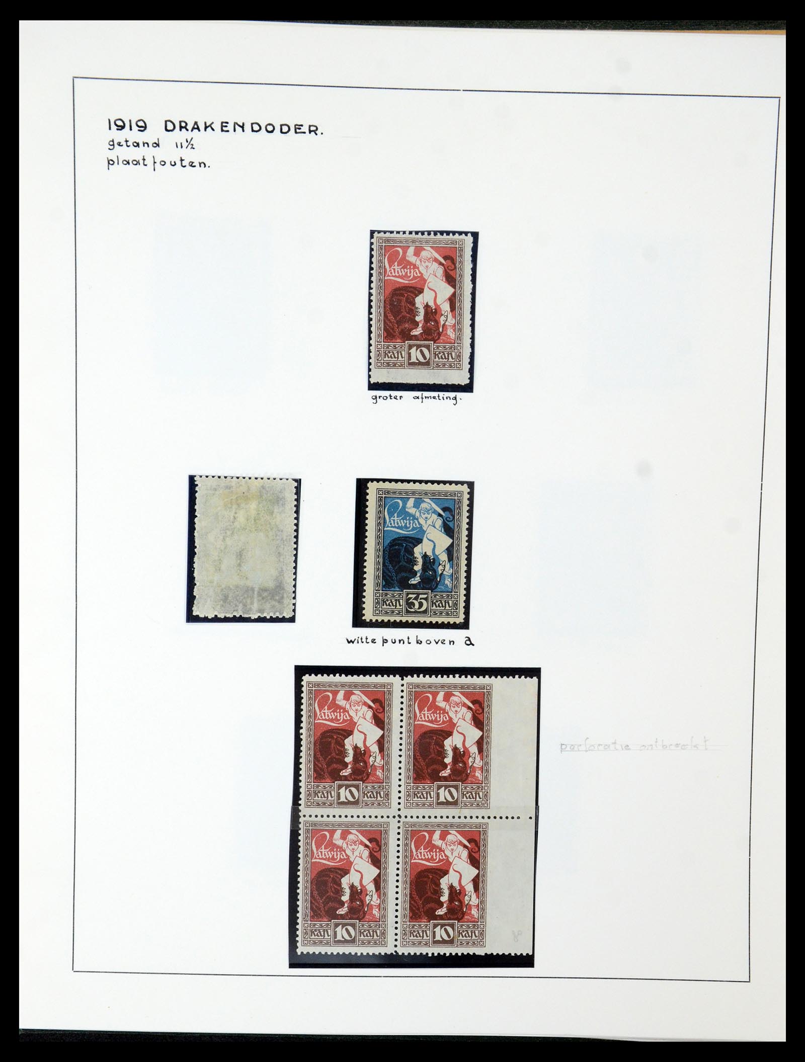 35637 063 - Postzegelverzameling 35637 Letland 1918-1922.