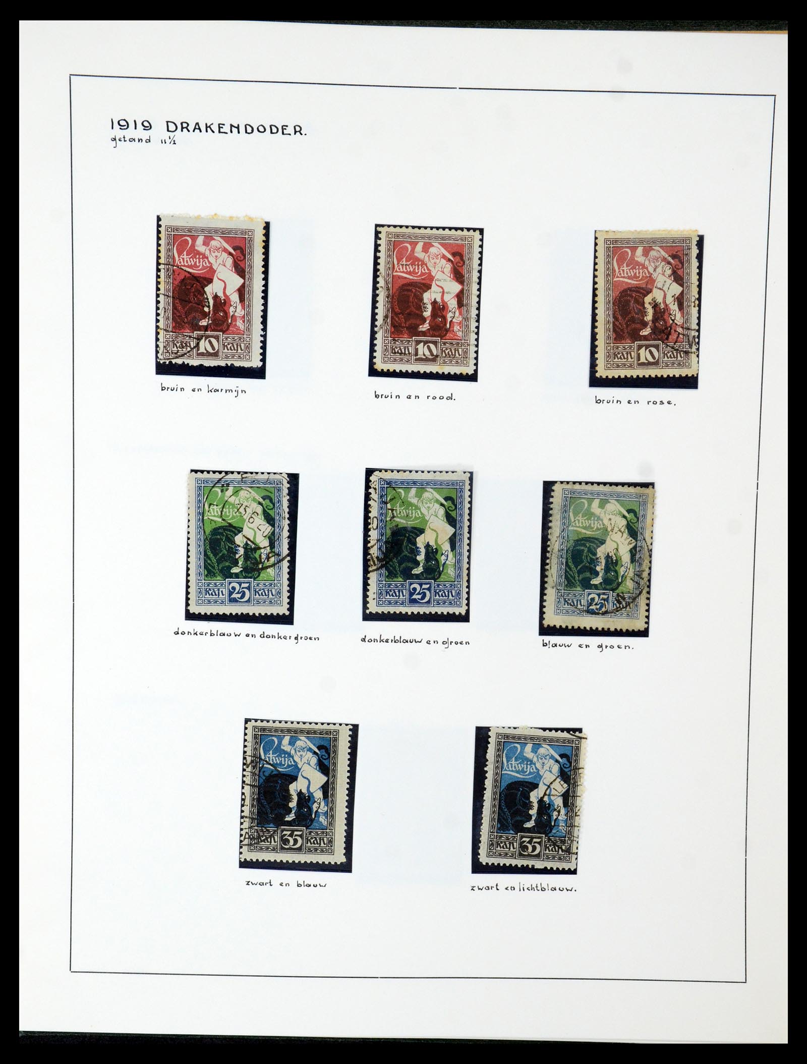 35637 064 - Postzegelverzameling 35637 Letland 1918-1922.
