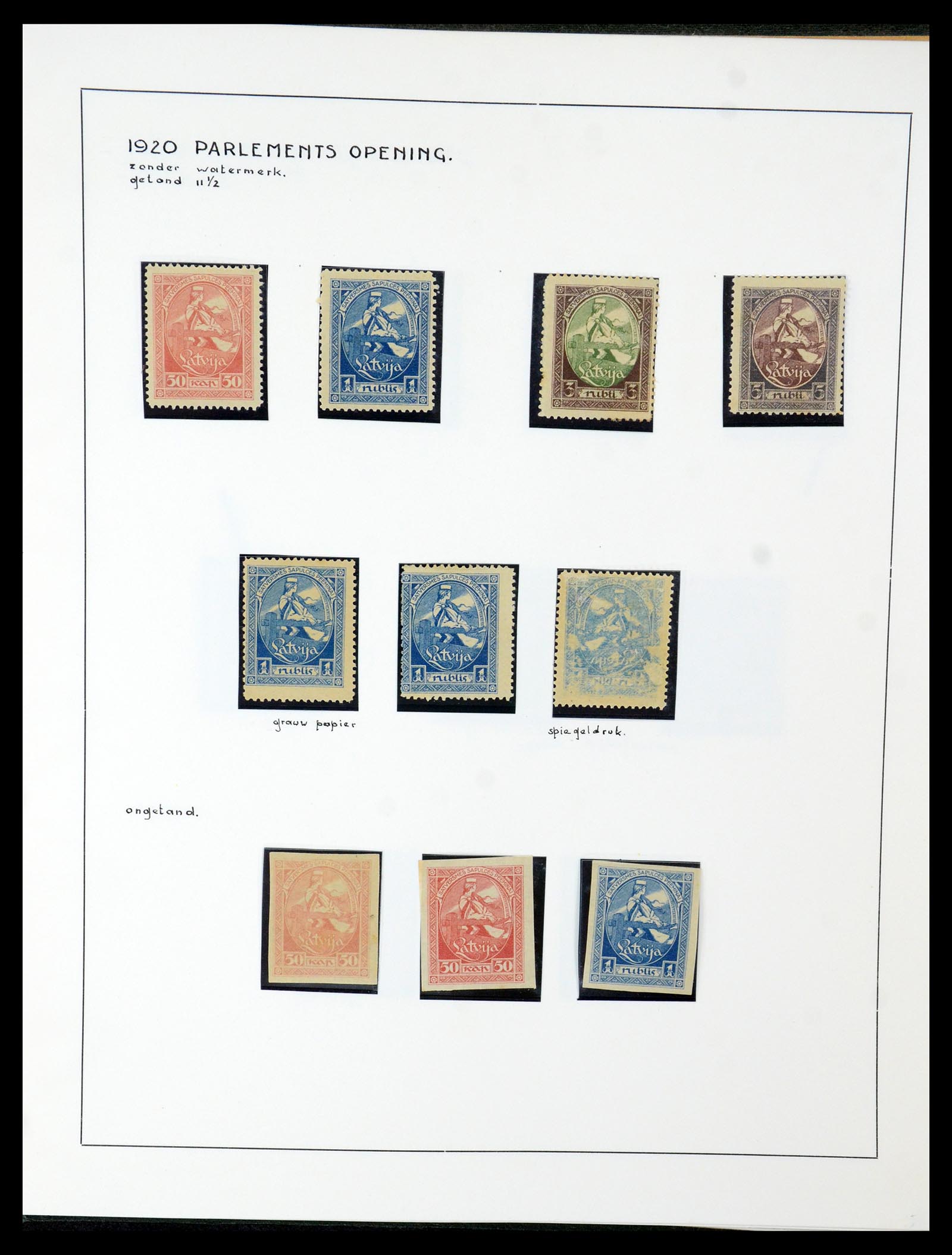 35637 068 - Postzegelverzameling 35637 Letland 1918-1922.