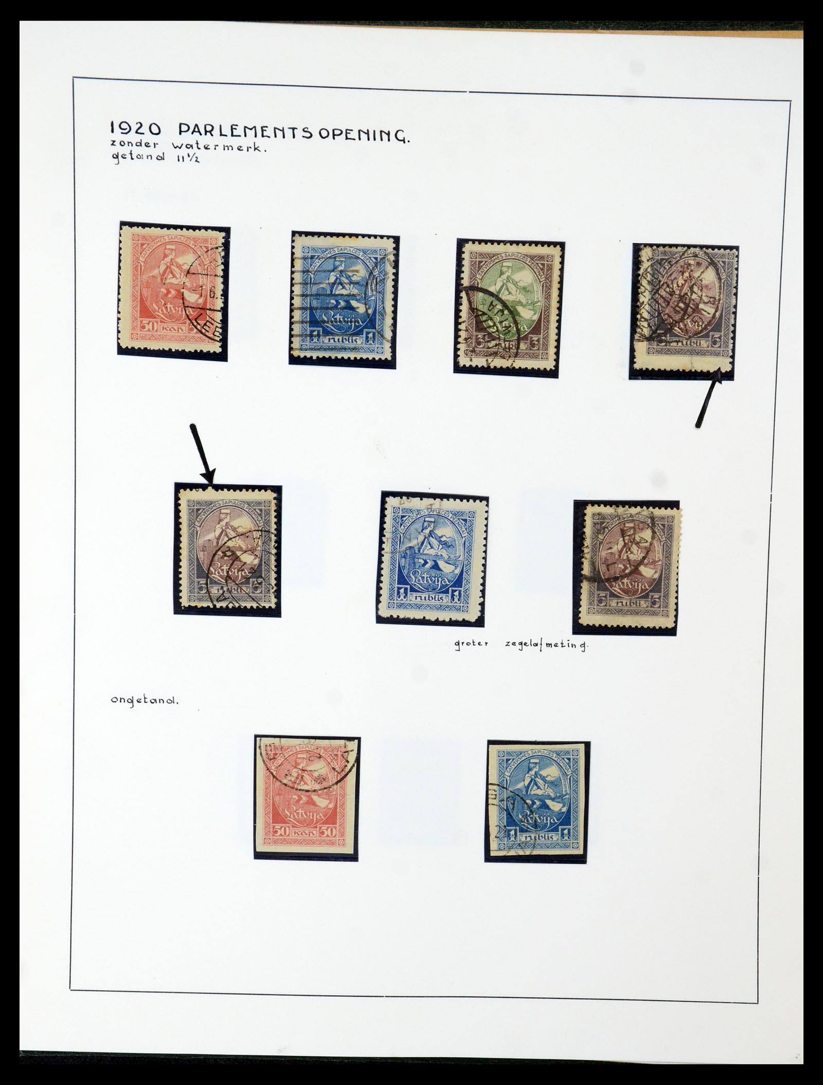 35637 069 - Postzegelverzameling 35637 Letland 1918-1922.