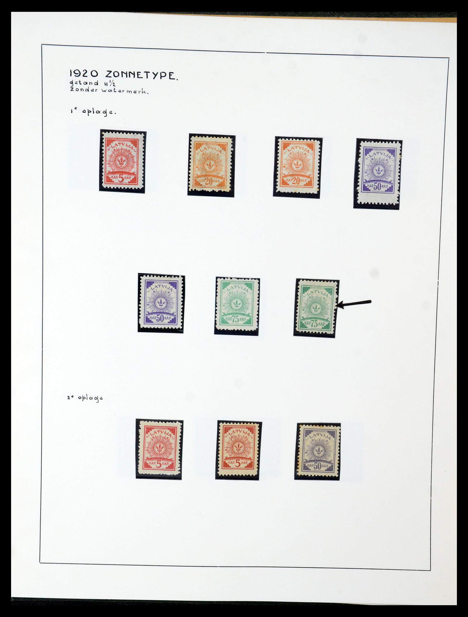 35637 070 - Postzegelverzameling 35637 Letland 1918-1922.