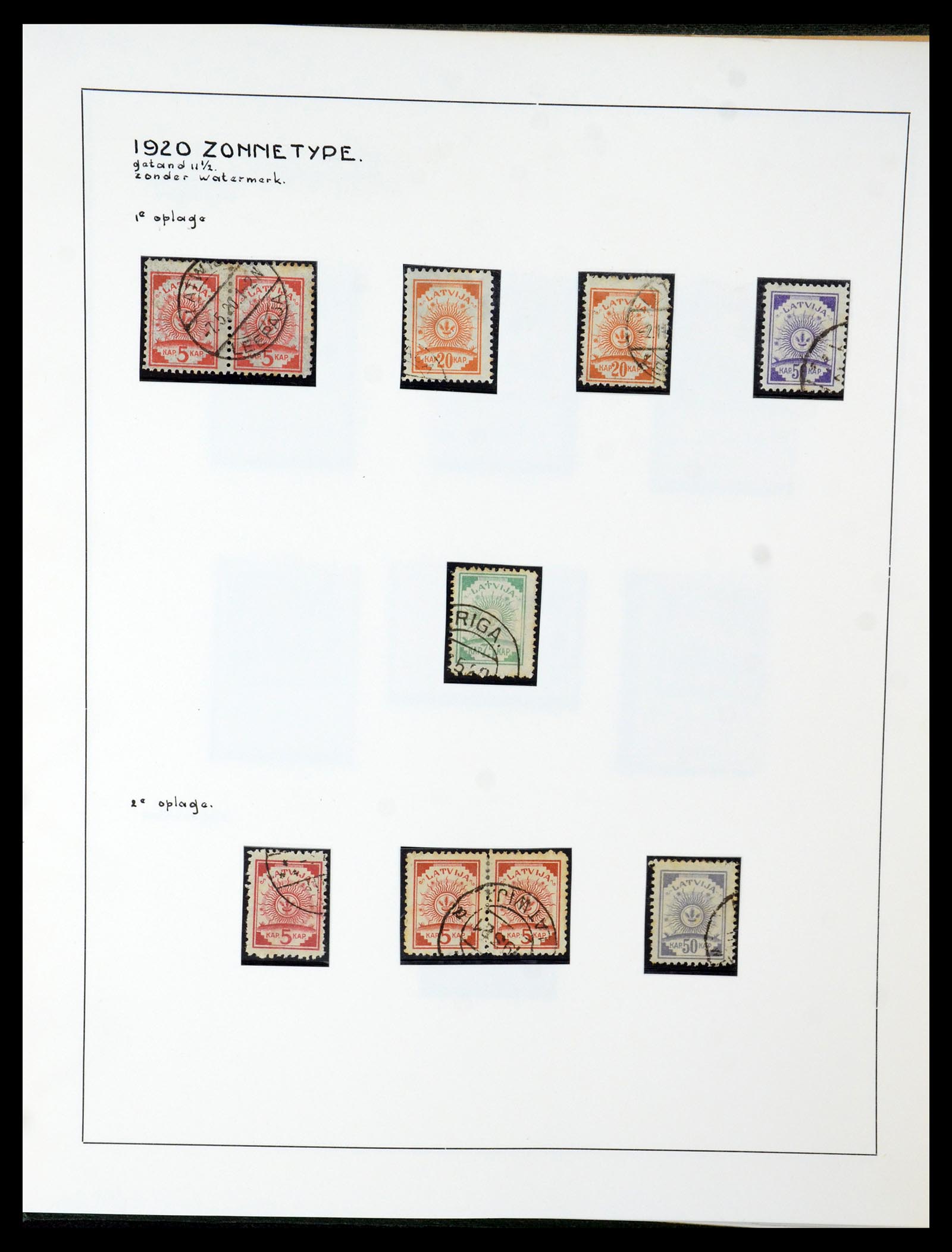 35637 071 - Postzegelverzameling 35637 Letland 1918-1922.