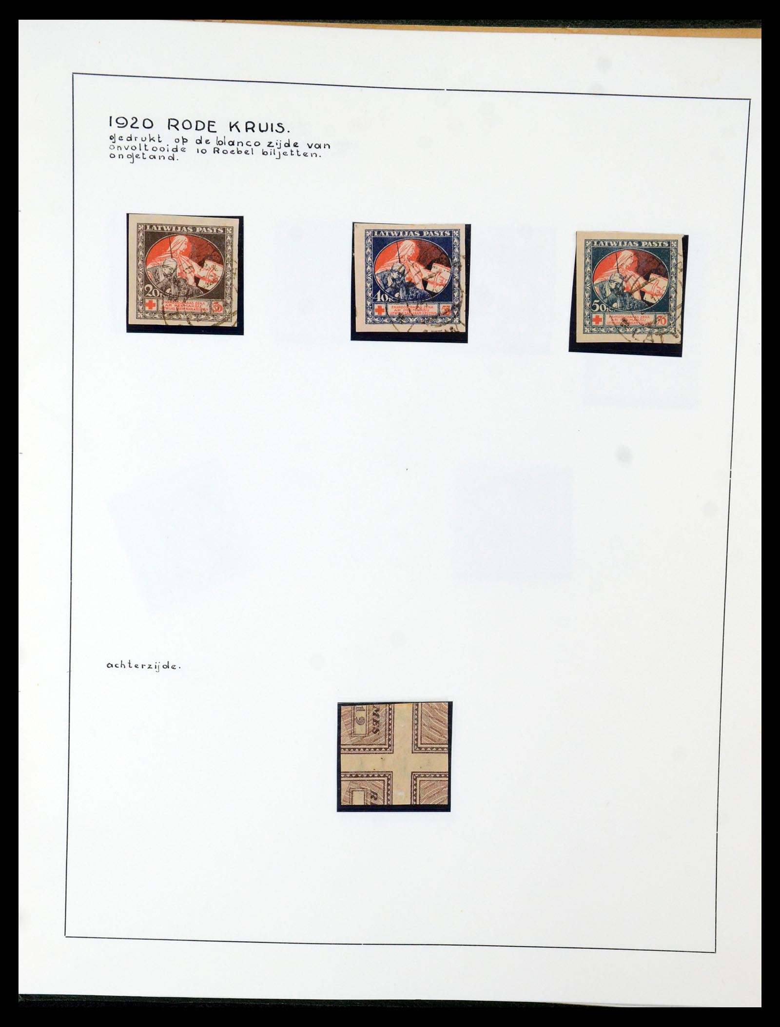 35637 074 - Postzegelverzameling 35637 Letland 1918-1922.