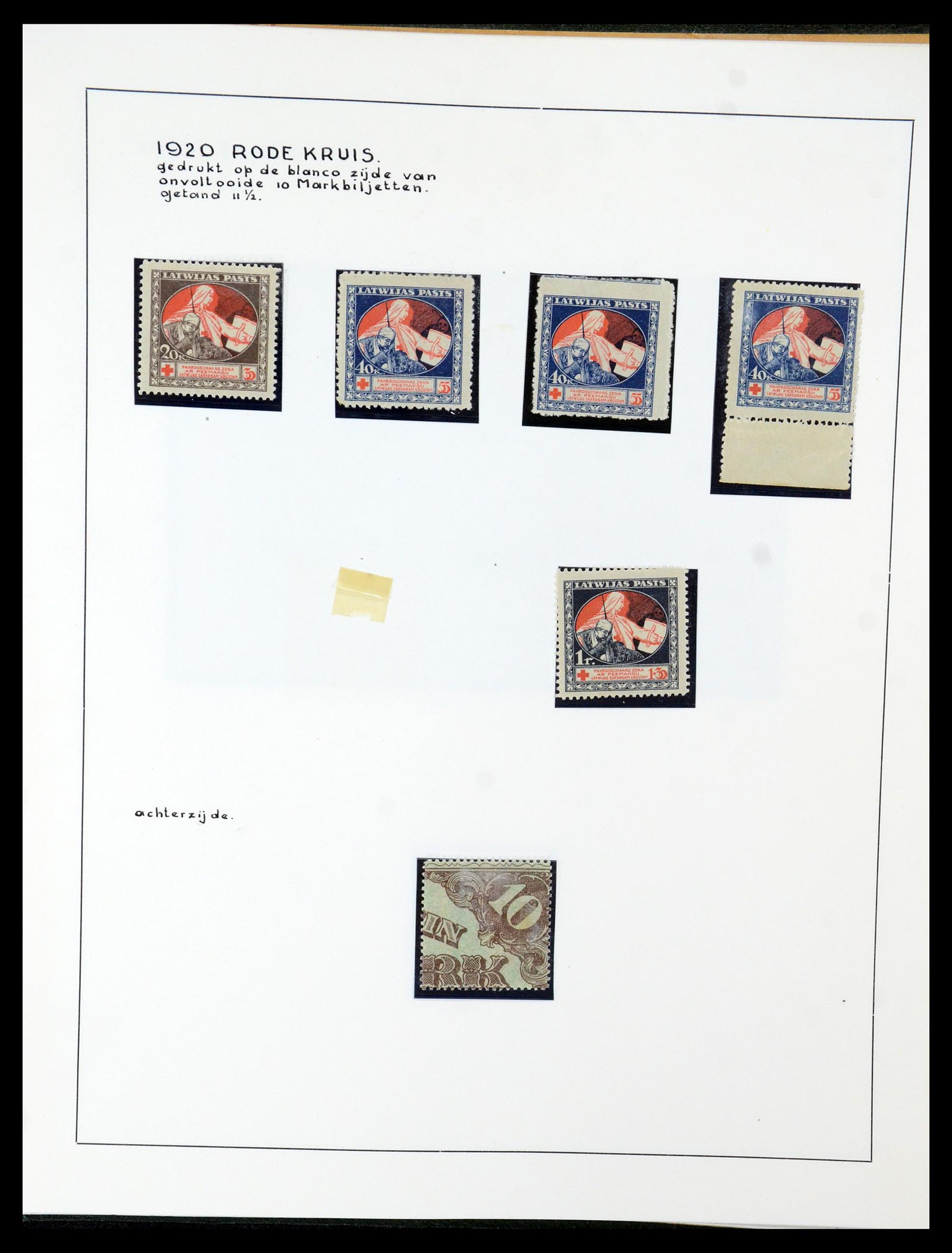 35637 075 - Postzegelverzameling 35637 Letland 1918-1922.