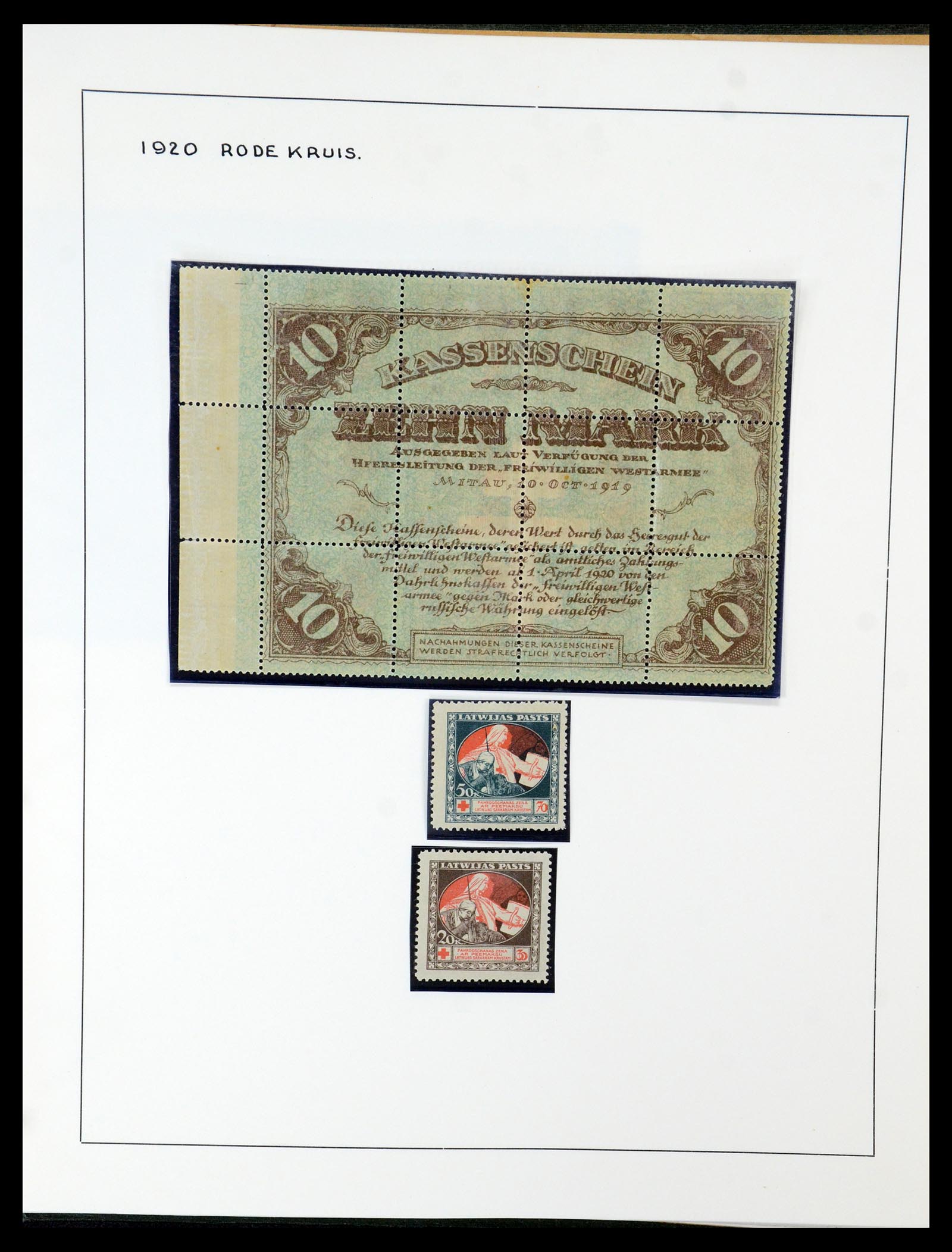 35637 076 - Postzegelverzameling 35637 Letland 1918-1922.