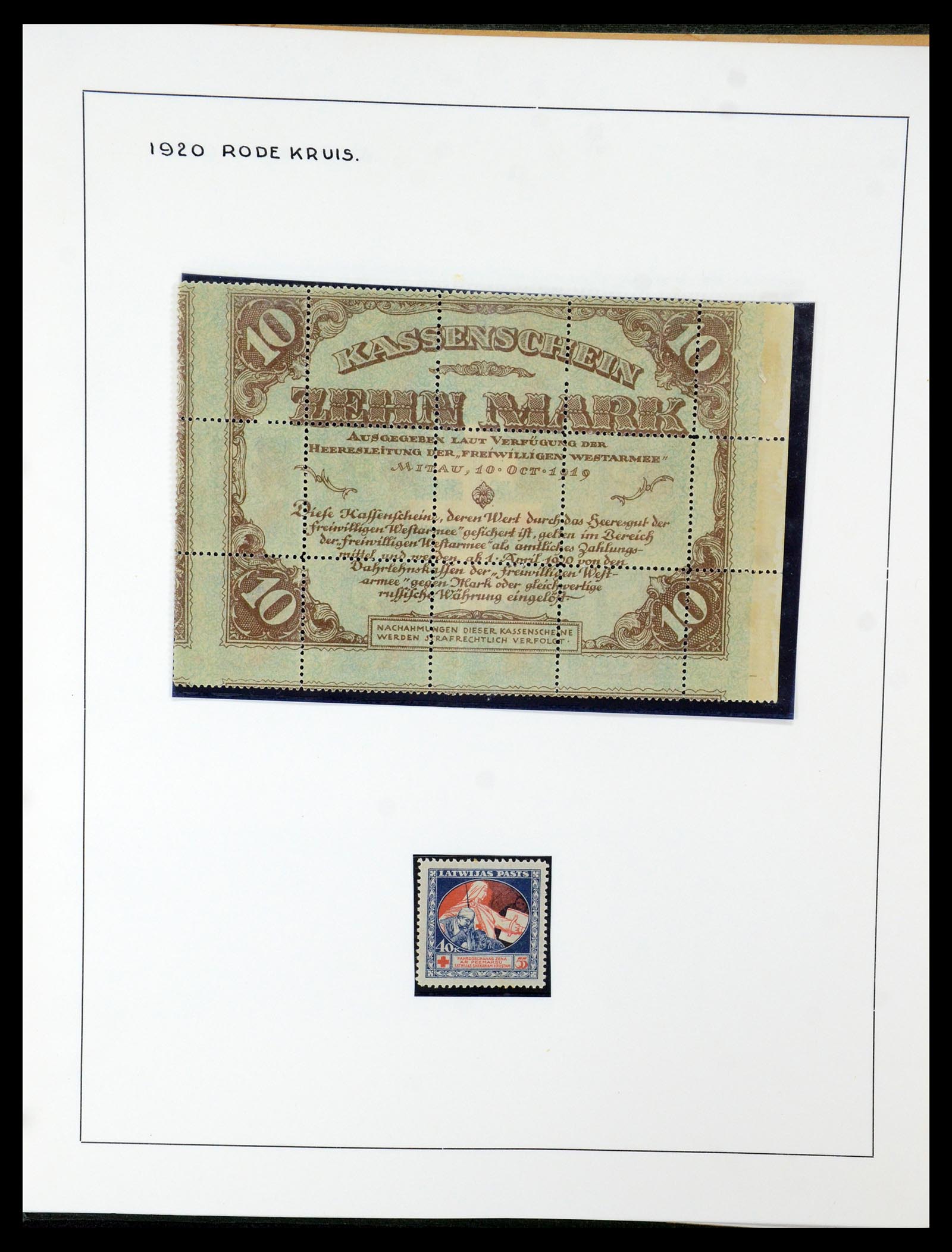35637 077 - Postzegelverzameling 35637 Letland 1918-1922.