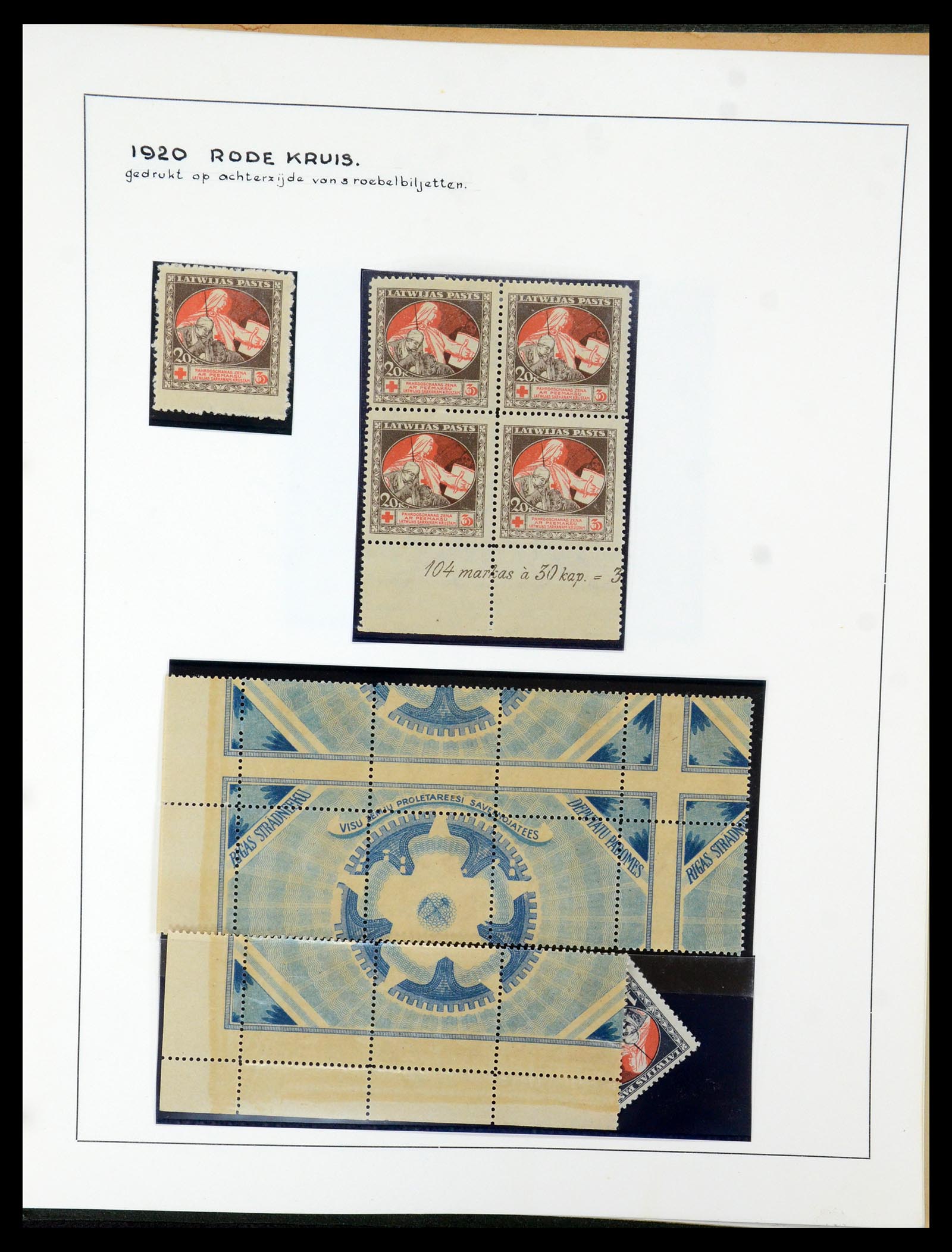 35637 082 - Postzegelverzameling 35637 Letland 1918-1922.