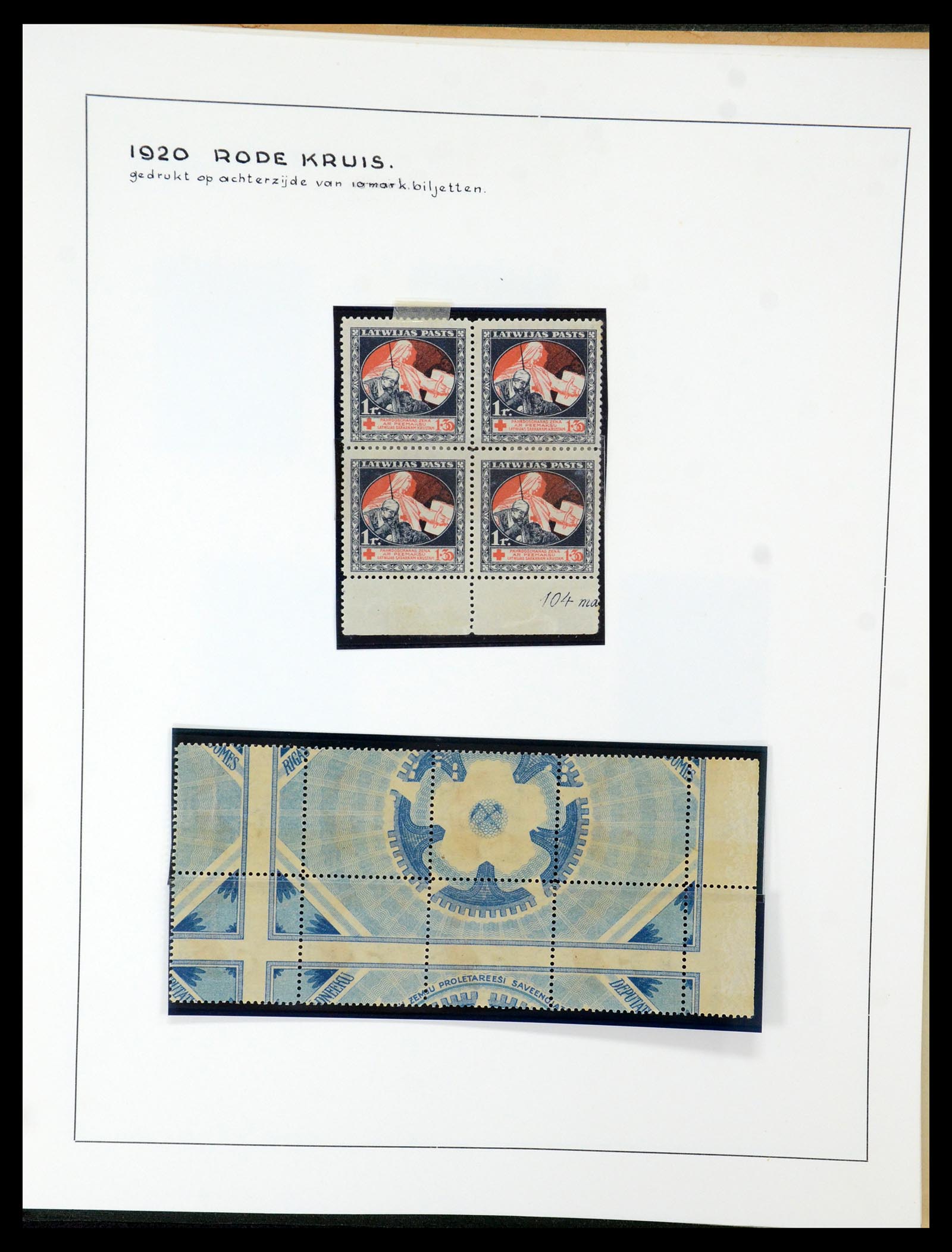 35637 085 - Postzegelverzameling 35637 Letland 1918-1922.