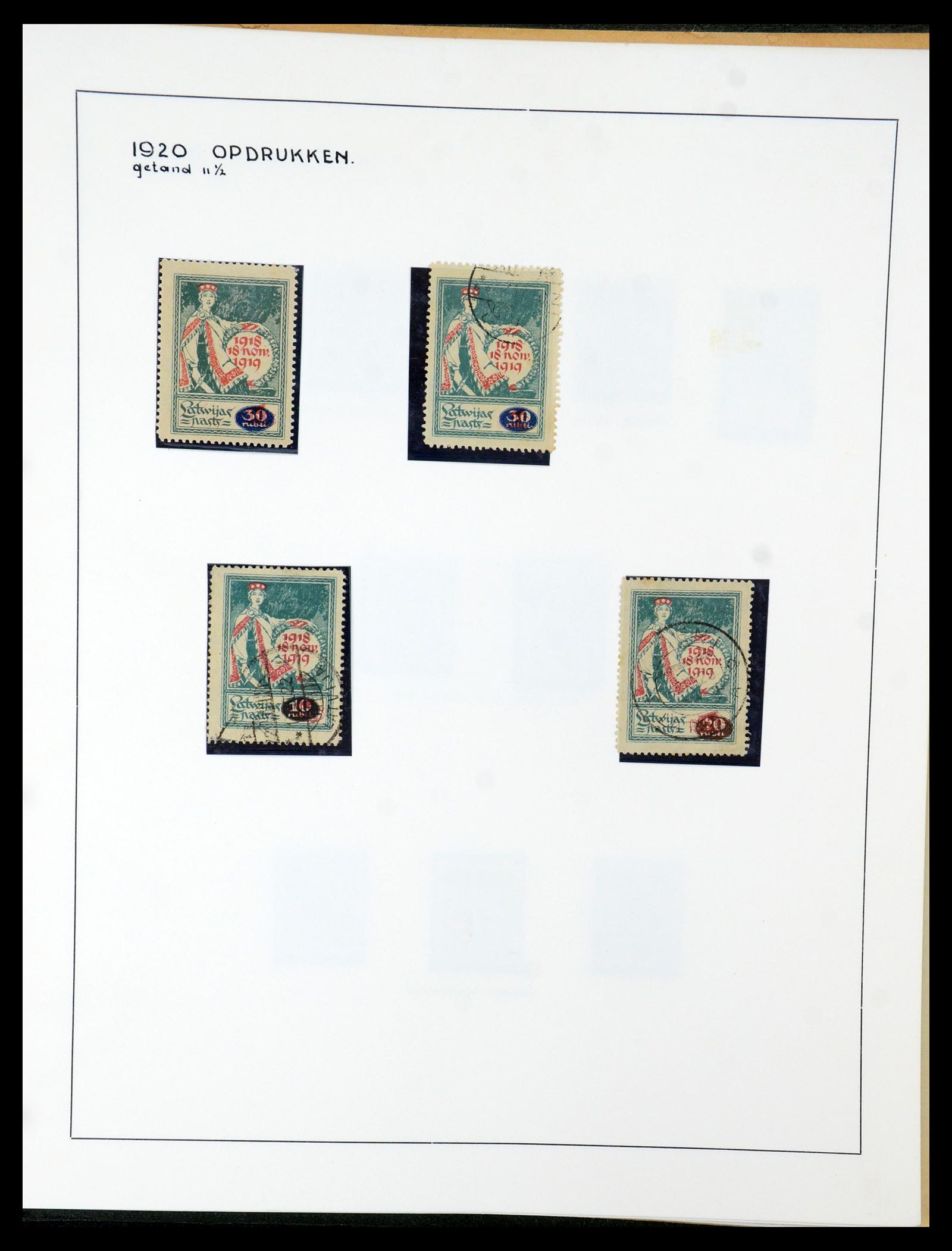 35637 086 - Postzegelverzameling 35637 Letland 1918-1922.