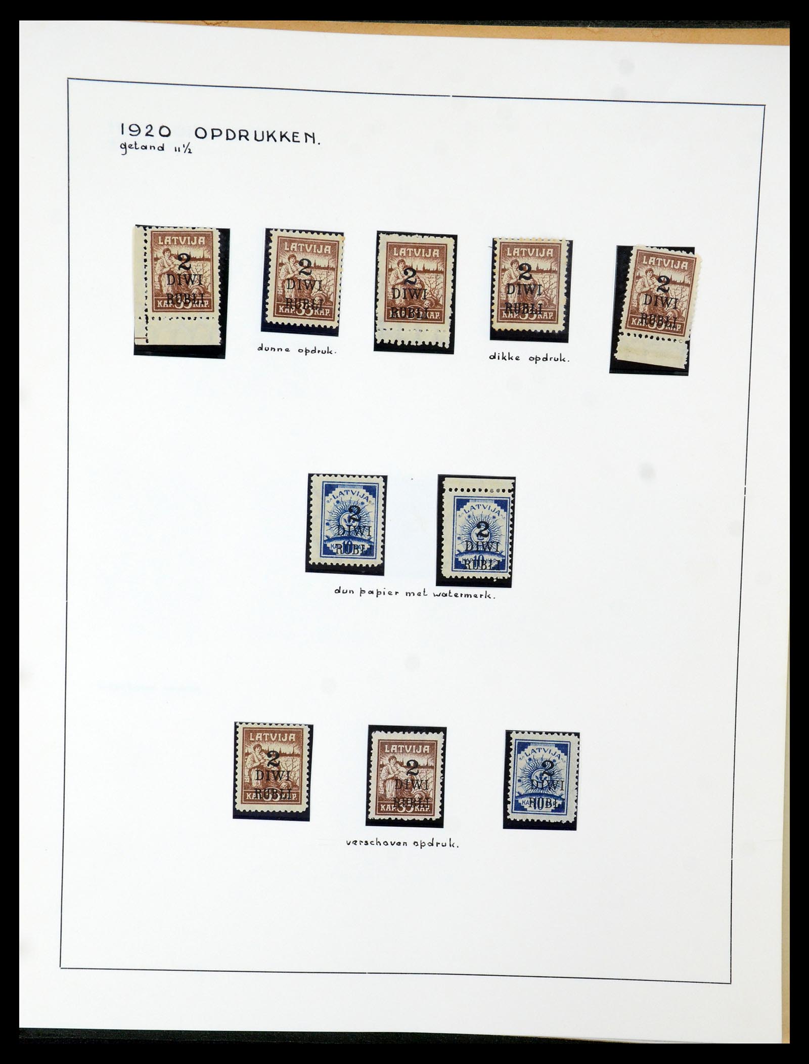 35637 087 - Postzegelverzameling 35637 Letland 1918-1922.