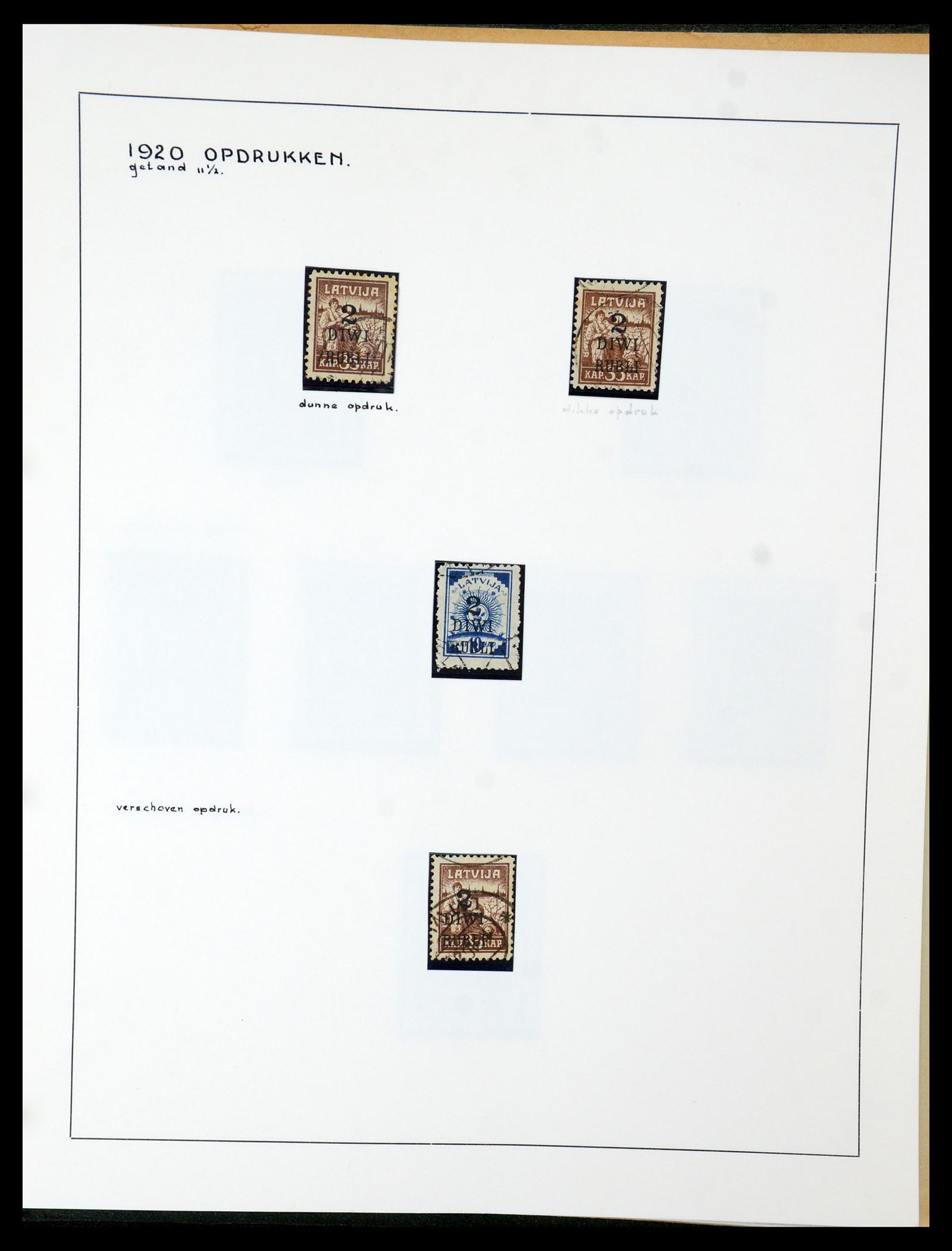 35637 088 - Postzegelverzameling 35637 Letland 1918-1922.