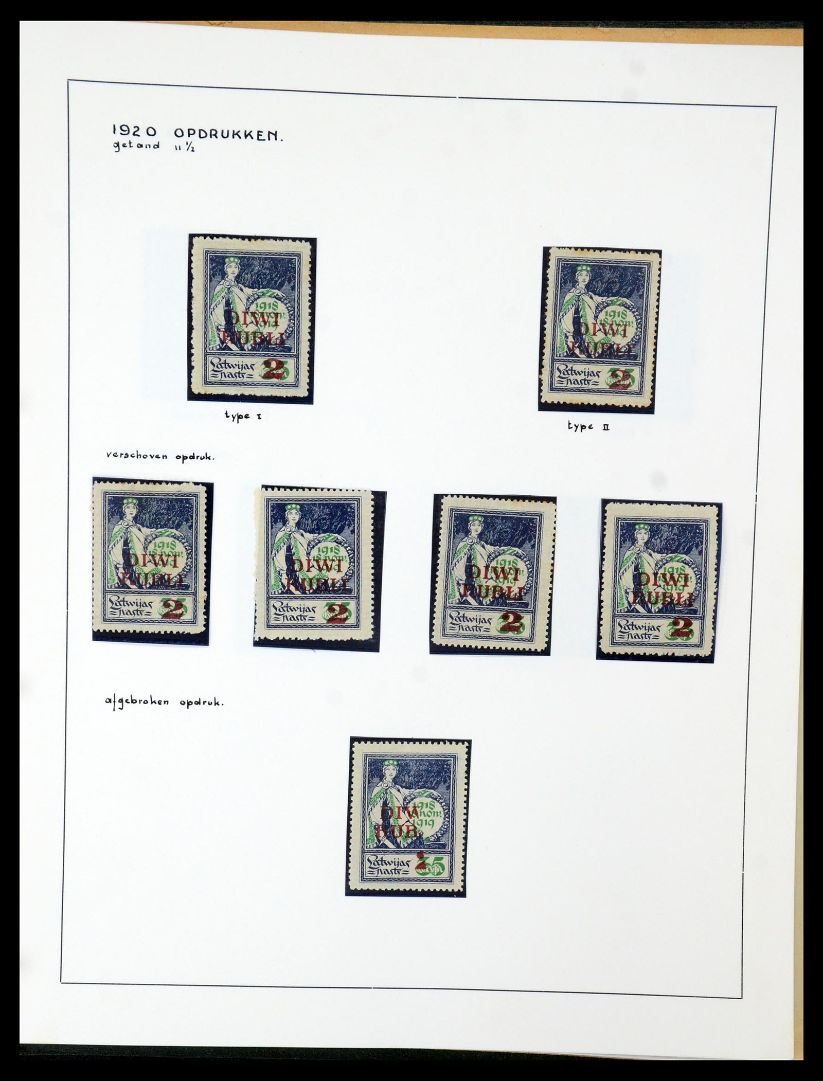 35637 089 - Postzegelverzameling 35637 Letland 1918-1922.
