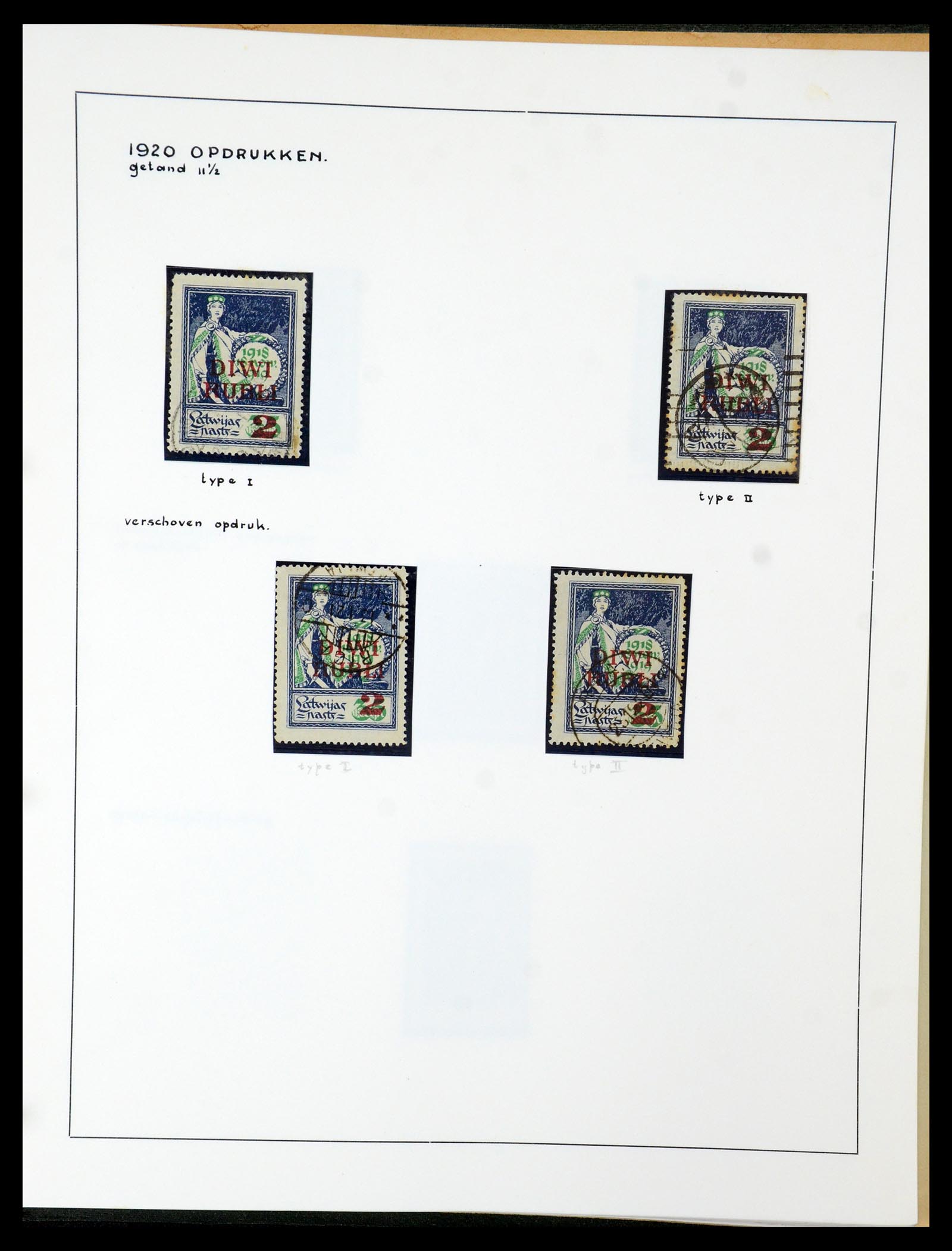 35637 090 - Postzegelverzameling 35637 Letland 1918-1922.