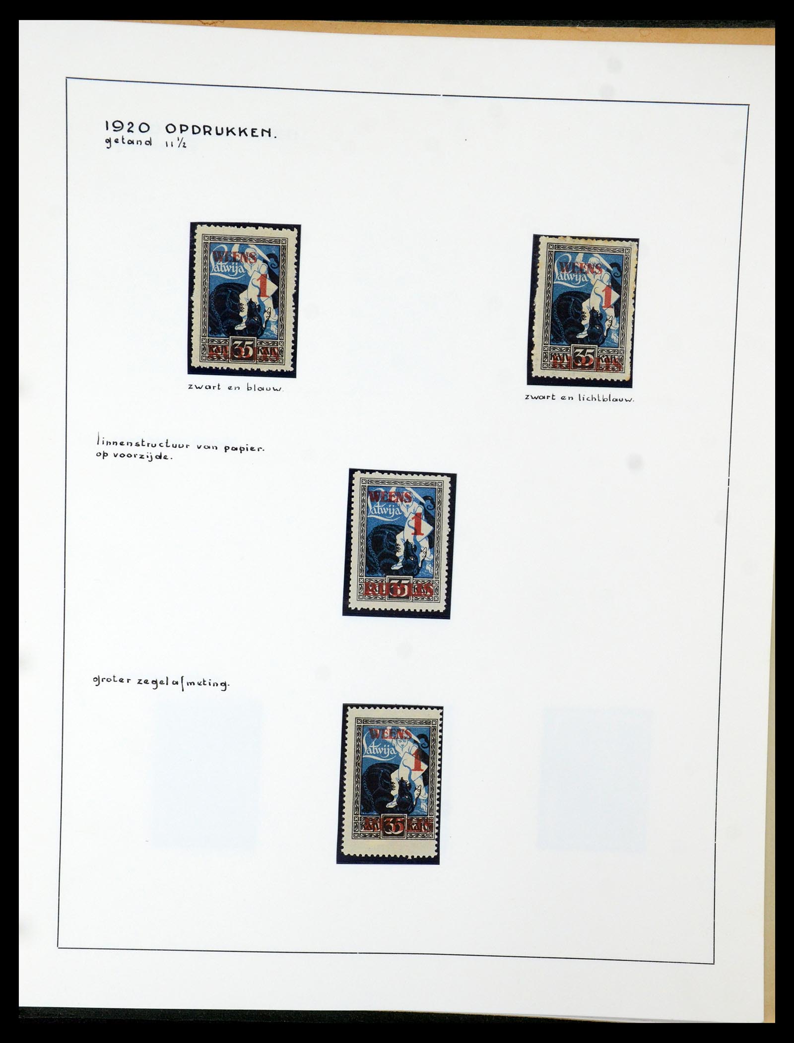 35637 091 - Postzegelverzameling 35637 Letland 1918-1922.