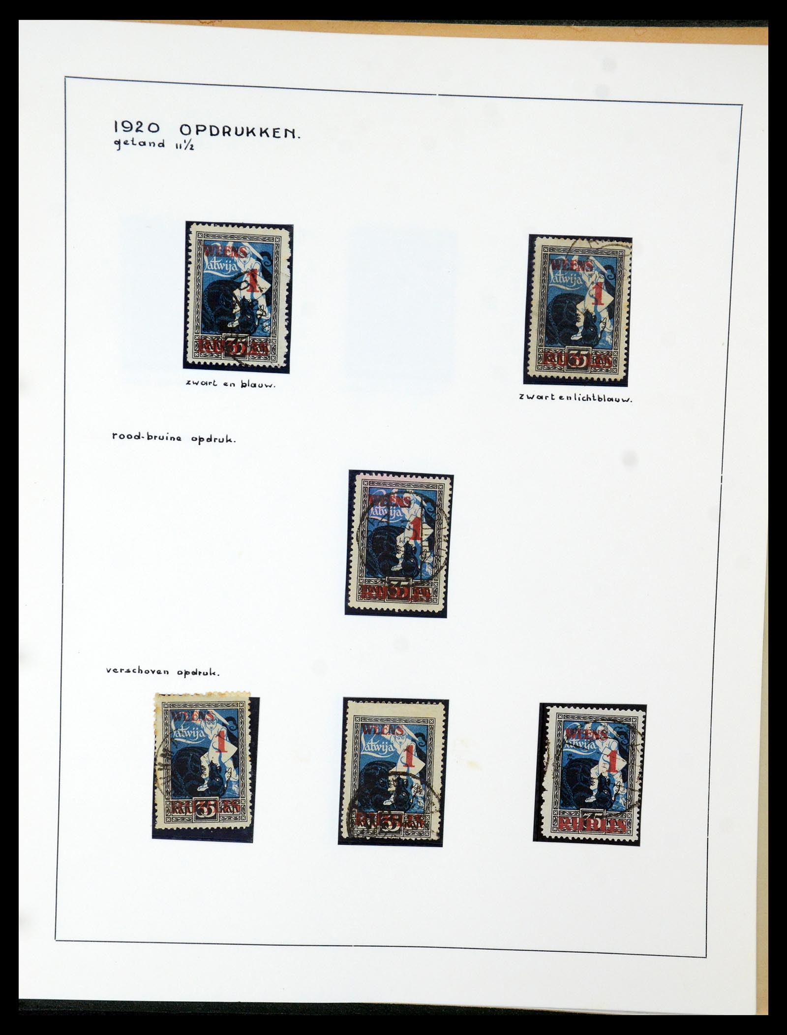 35637 092 - Postzegelverzameling 35637 Letland 1918-1922.