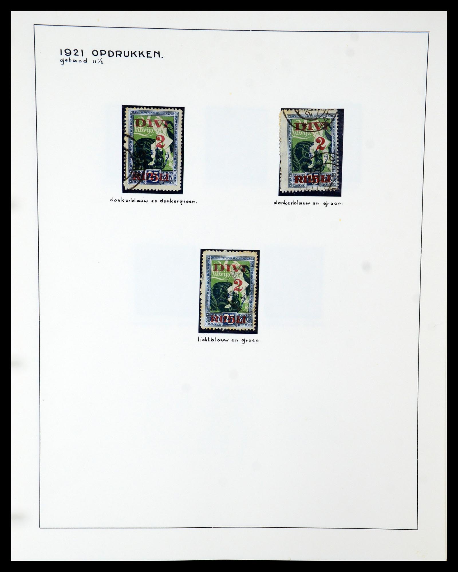 35637 096 - Postzegelverzameling 35637 Letland 1918-1922.