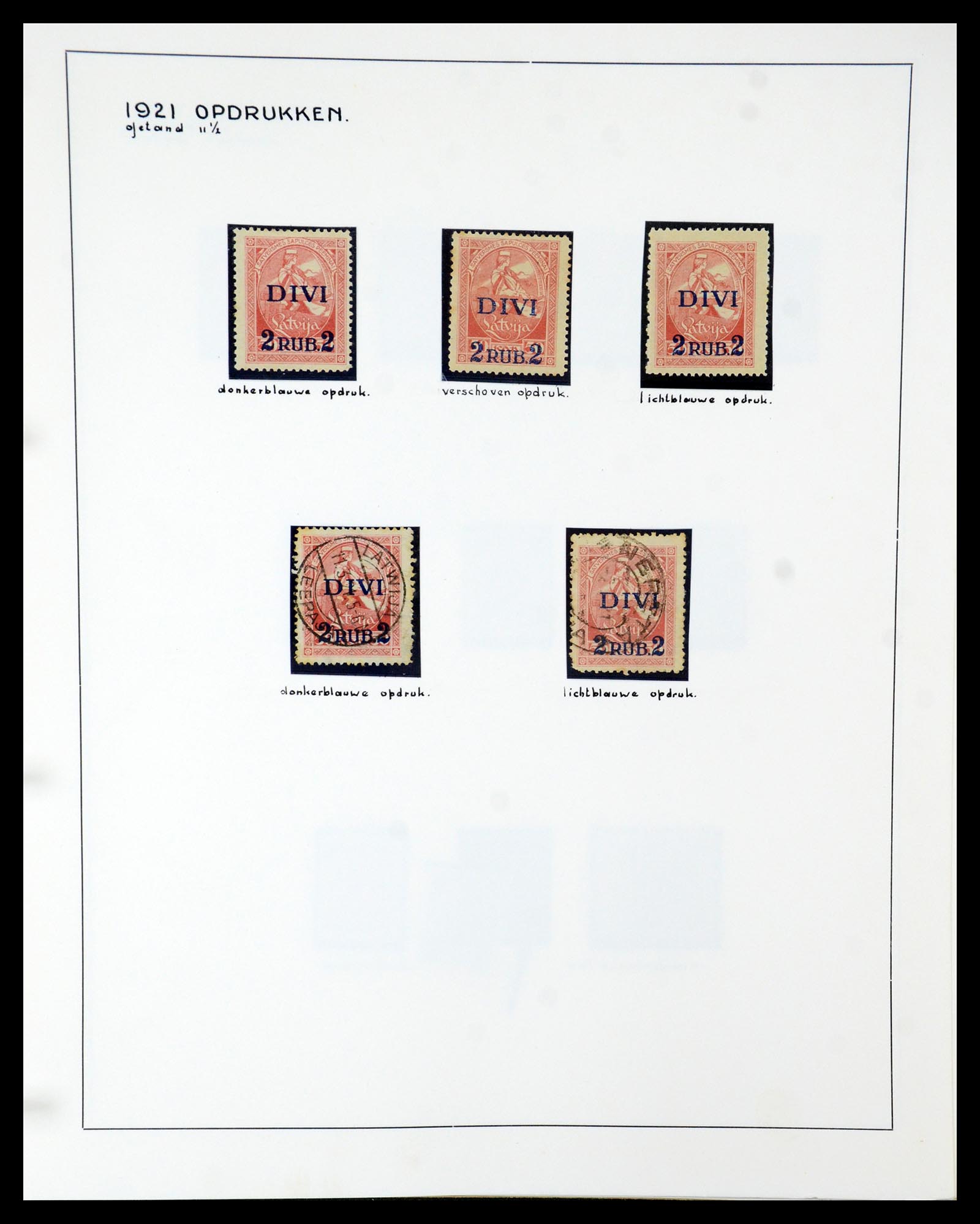 35637 097 - Postzegelverzameling 35637 Letland 1918-1922.