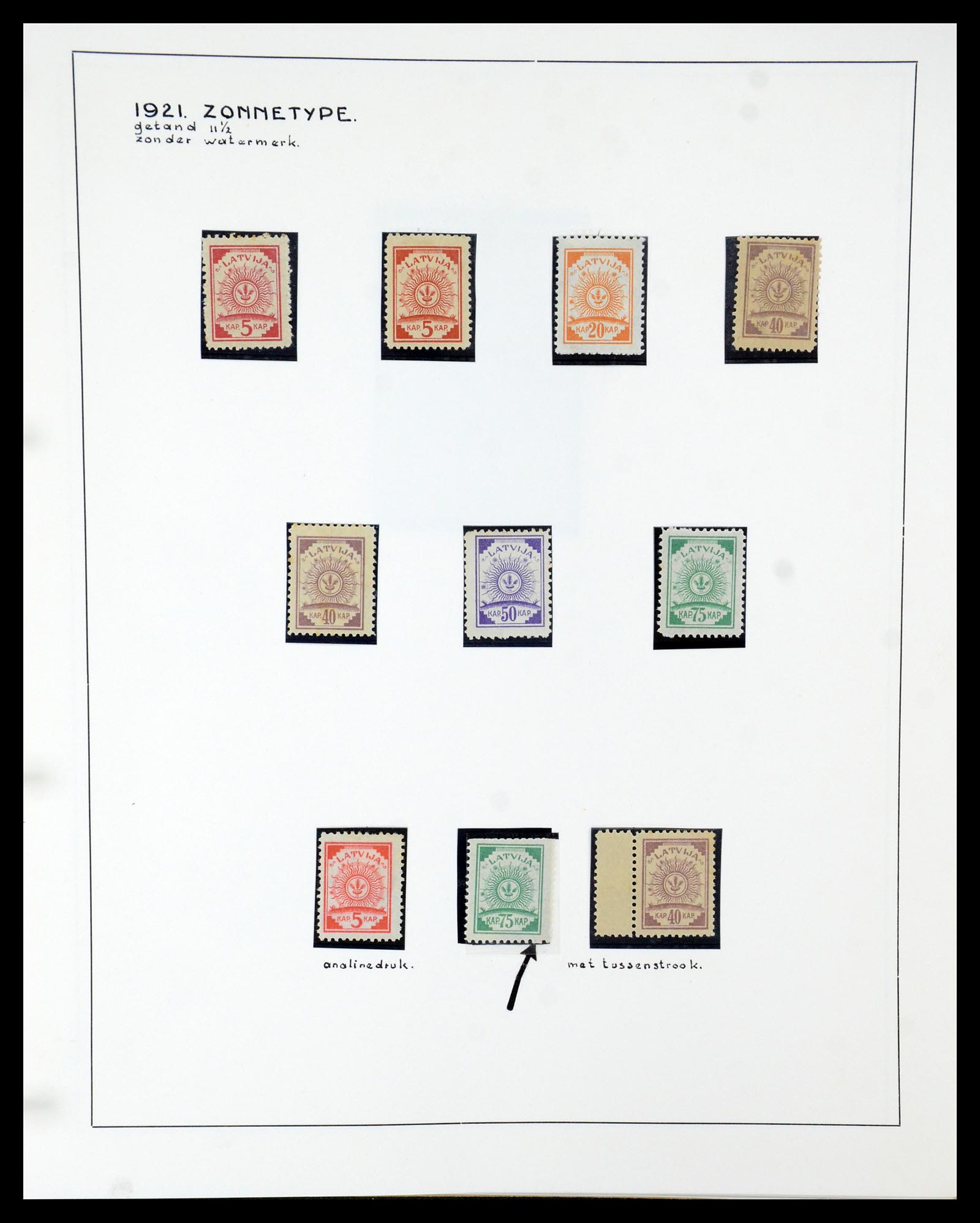 35637 098 - Postzegelverzameling 35637 Letland 1918-1922.