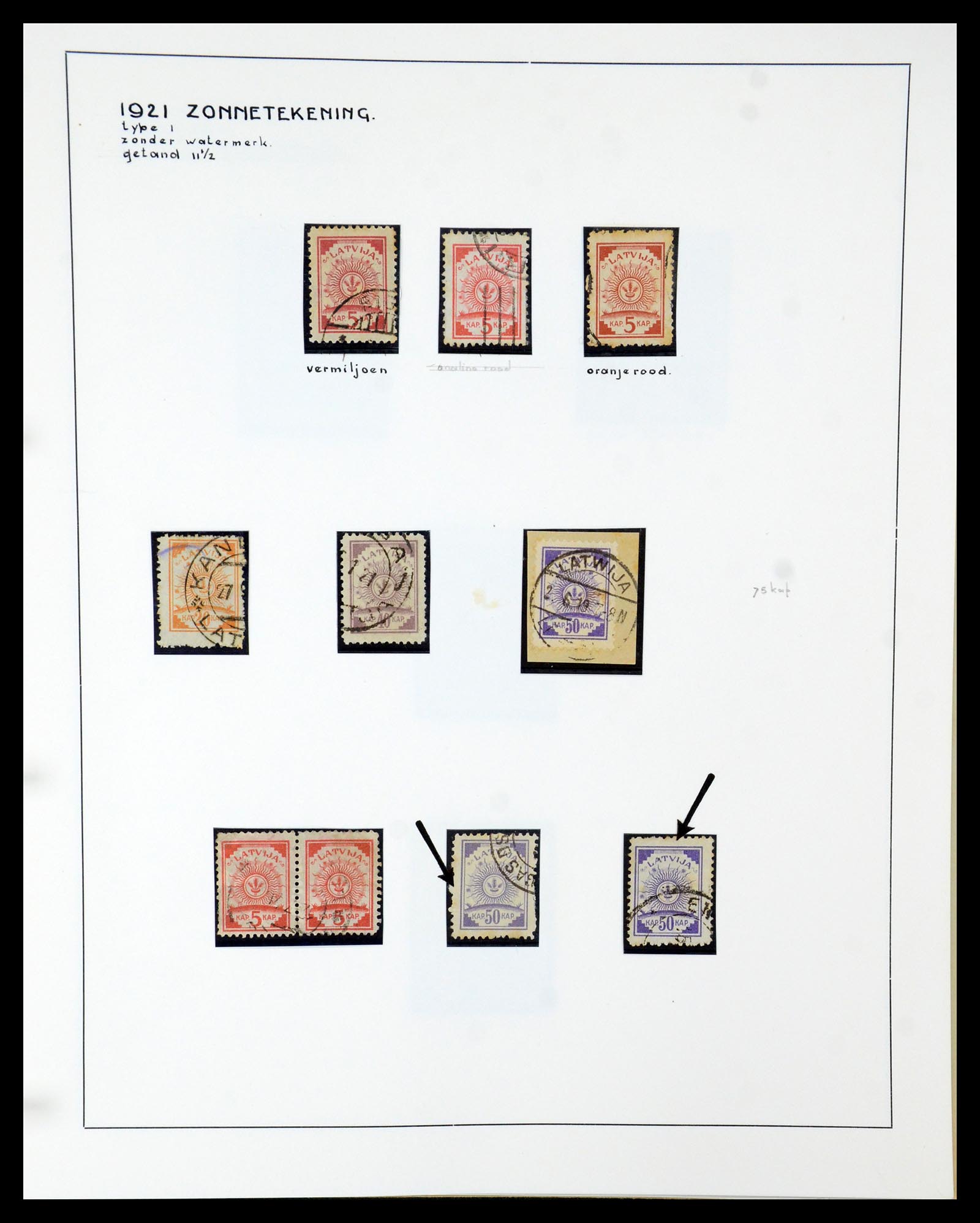 35637 100 - Postzegelverzameling 35637 Letland 1918-1922.