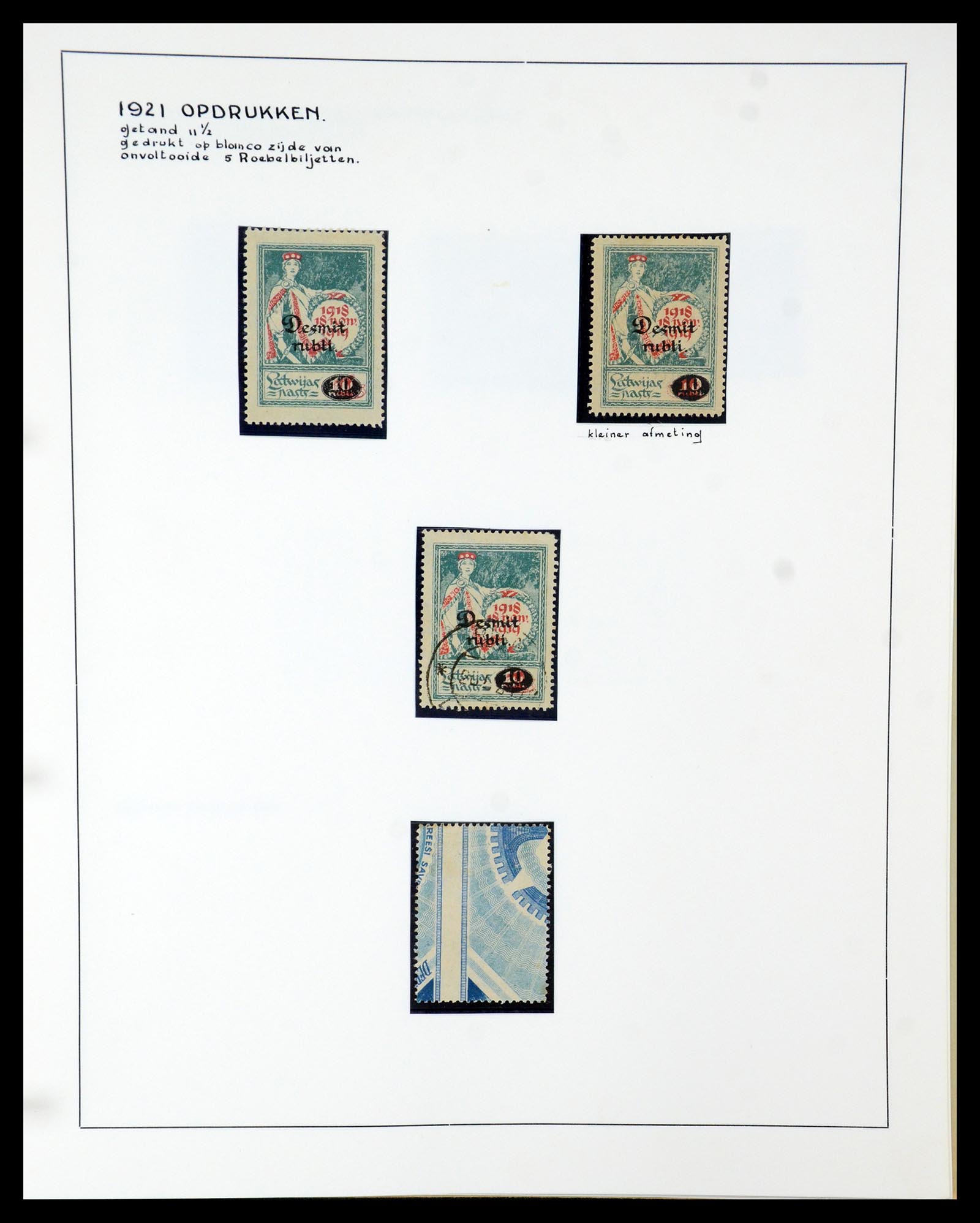 35637 101 - Postzegelverzameling 35637 Letland 1918-1922.
