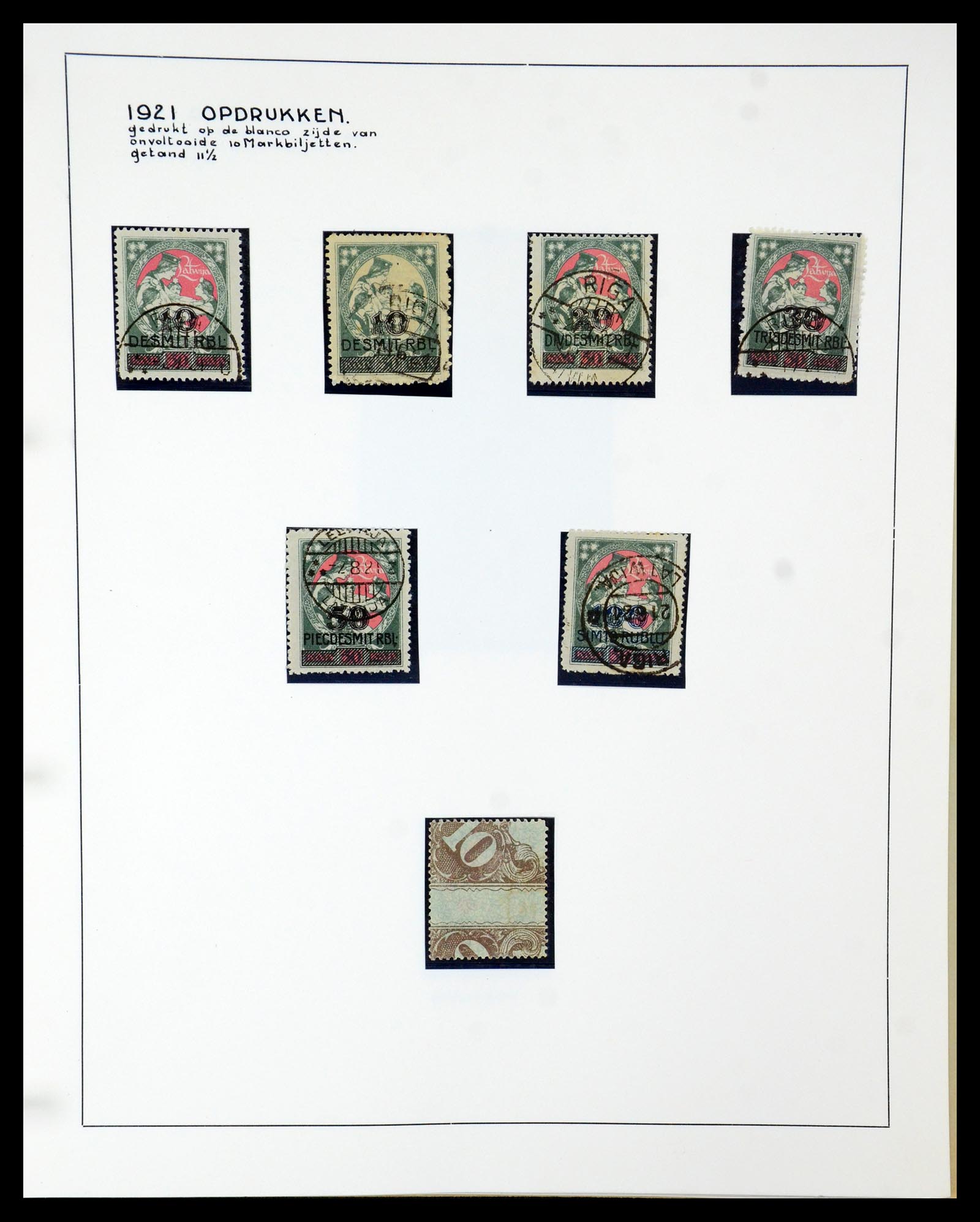 35637 103 - Postzegelverzameling 35637 Letland 1918-1922.