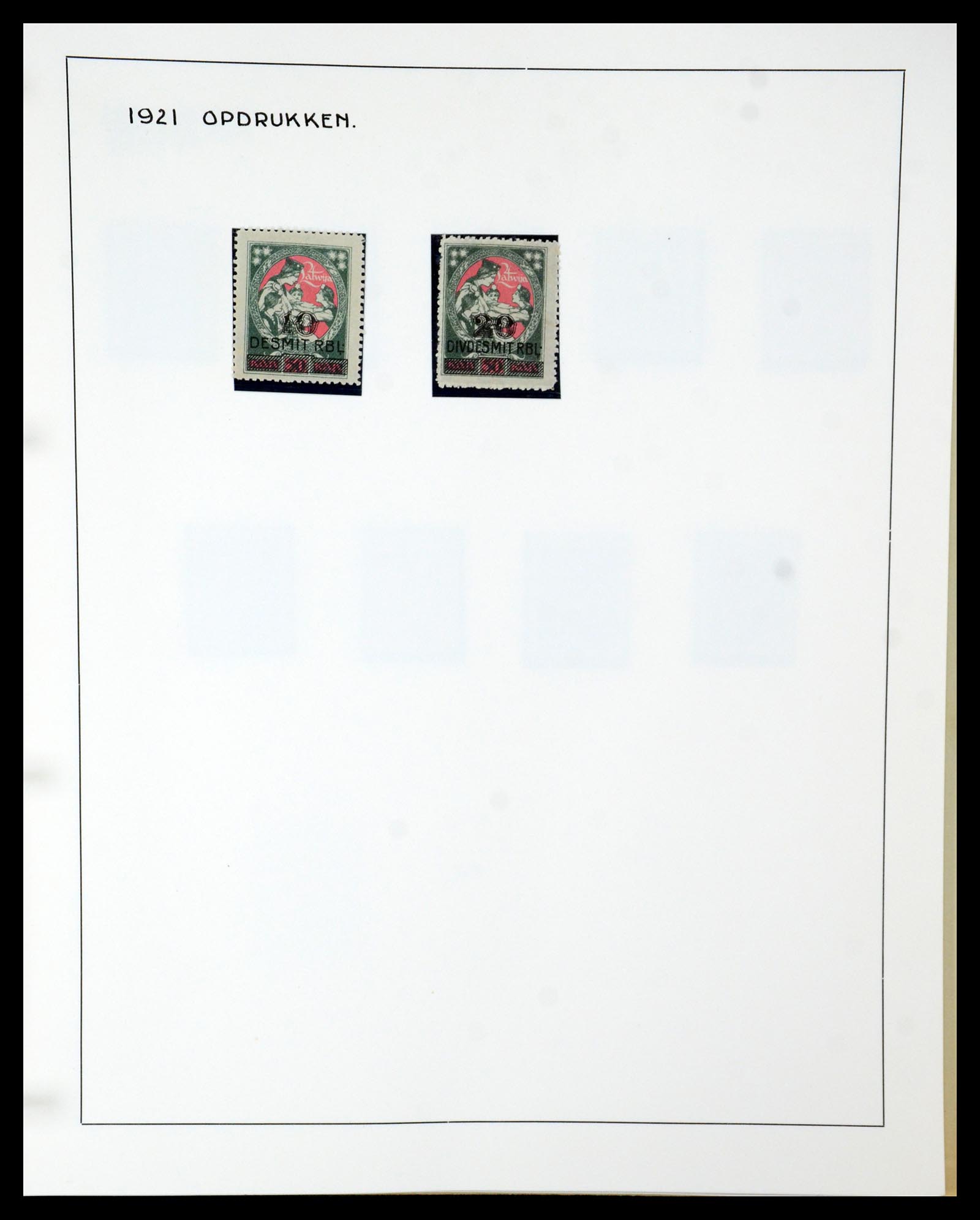 35637 105 - Postzegelverzameling 35637 Letland 1918-1922.