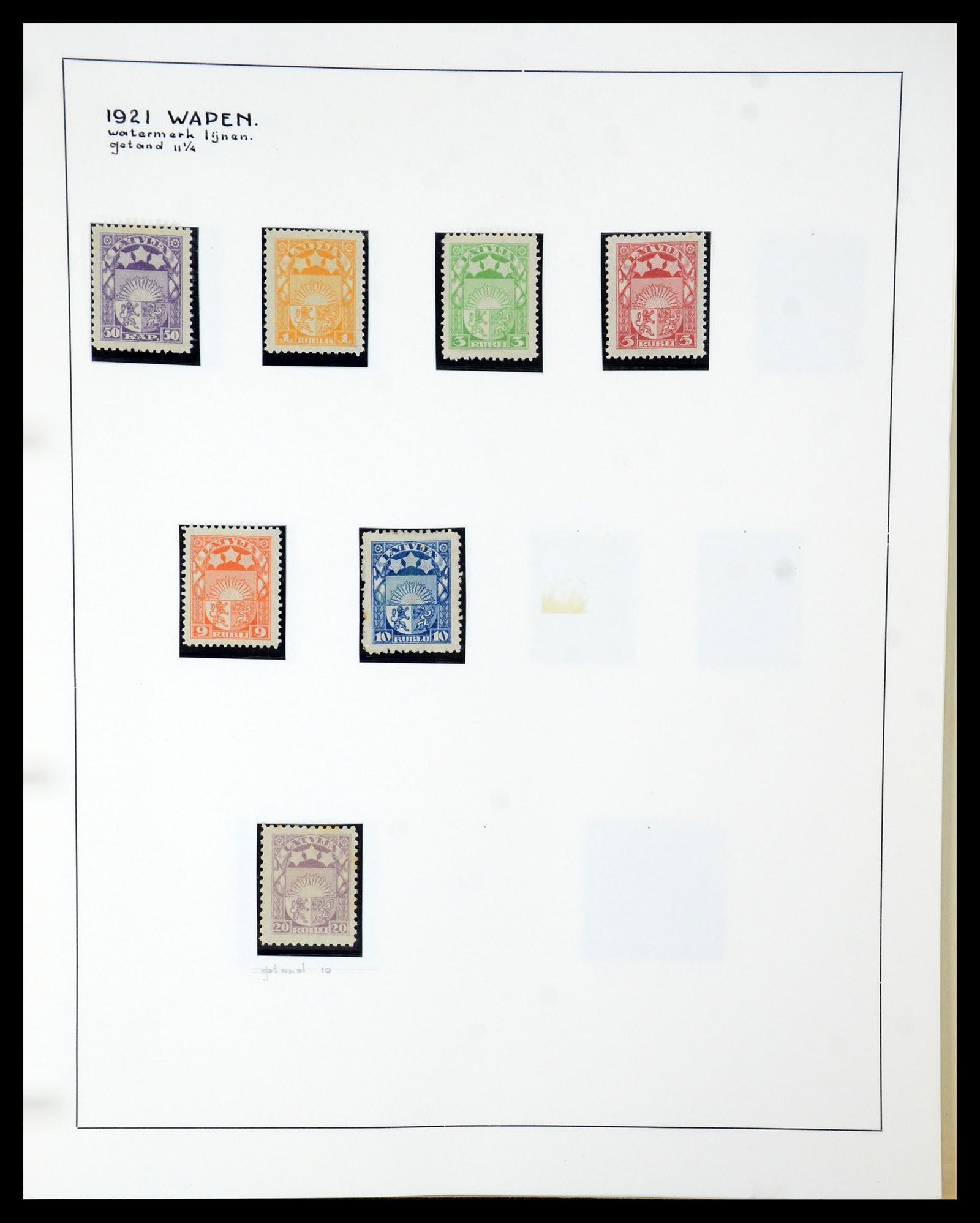 35637 107 - Postzegelverzameling 35637 Letland 1918-1922.