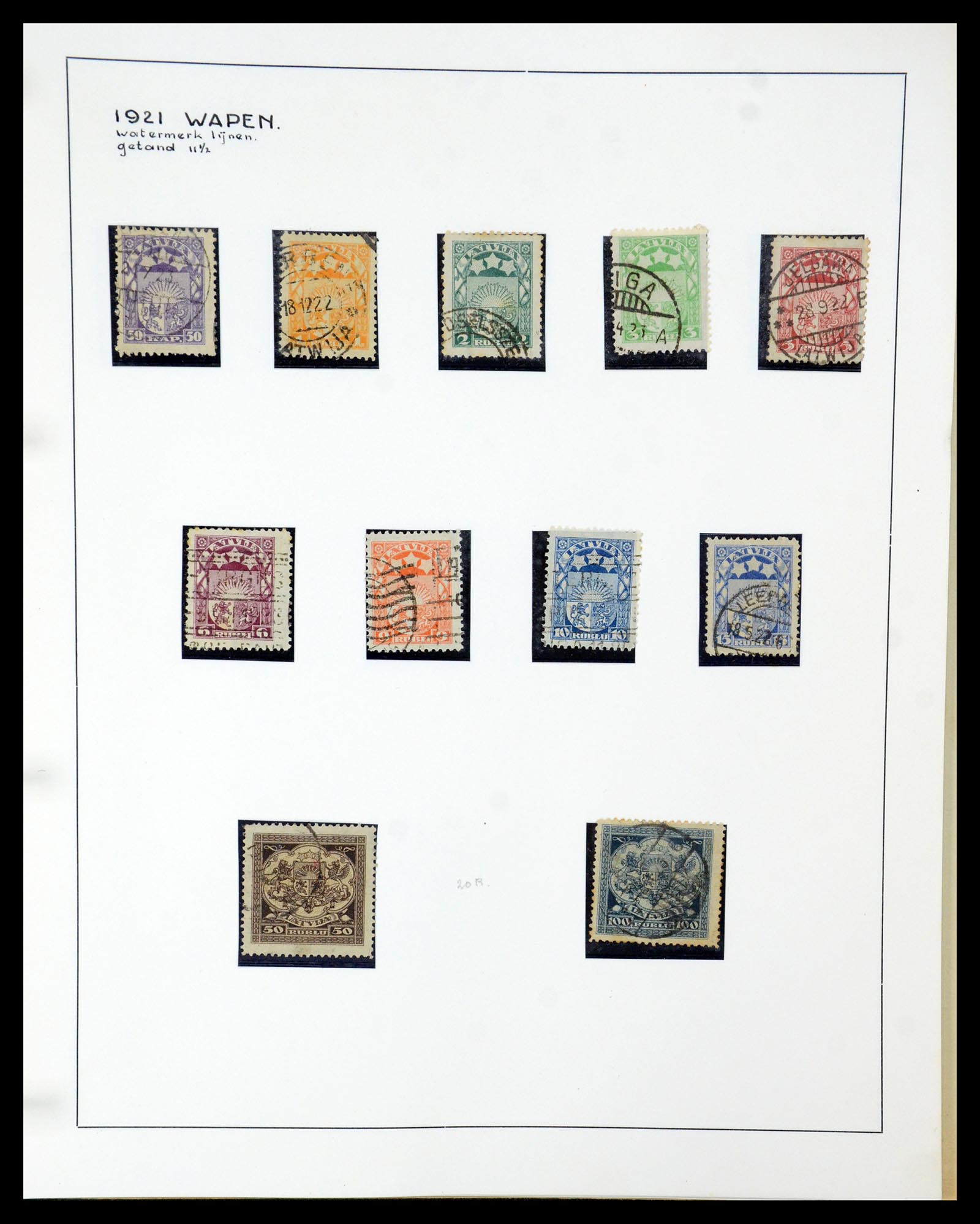 35637 108 - Postzegelverzameling 35637 Letland 1918-1922.