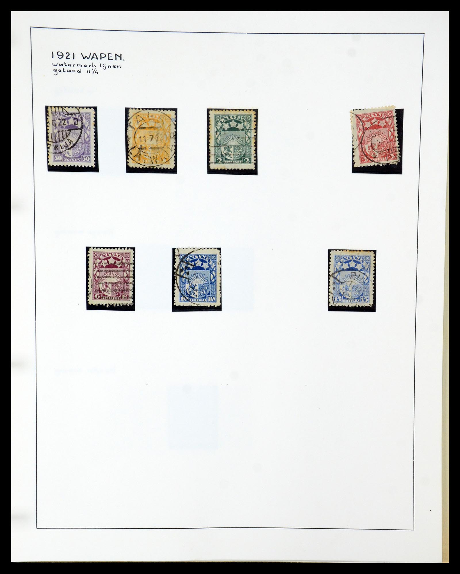 35637 109 - Postzegelverzameling 35637 Letland 1918-1922.