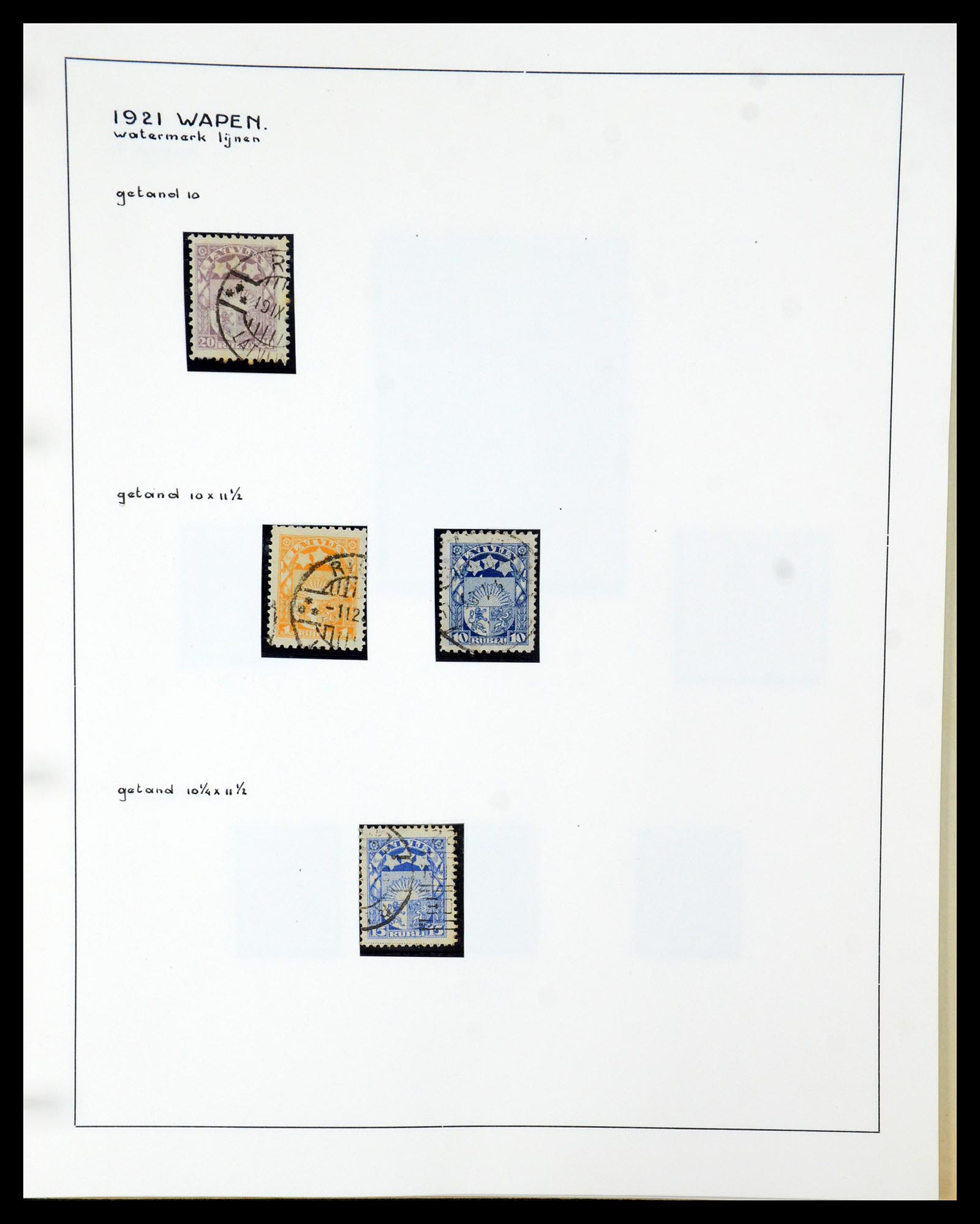 35637 110 - Postzegelverzameling 35637 Letland 1918-1922.