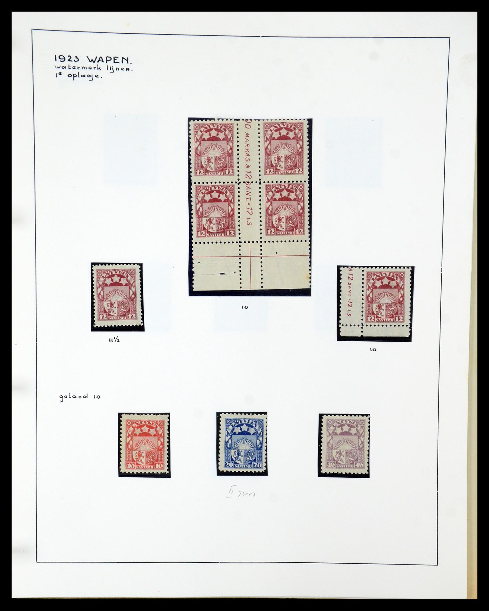 35637 111 - Postzegelverzameling 35637 Letland 1918-1922.
