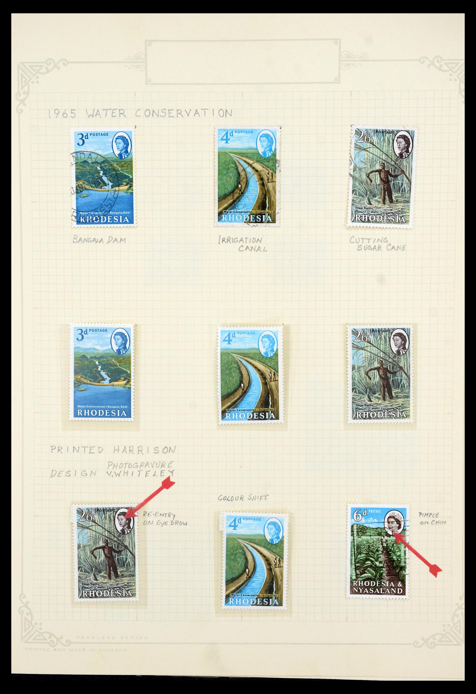35638 002 - Postzegelverzameling 35638 Rhodesië 1954-1972.