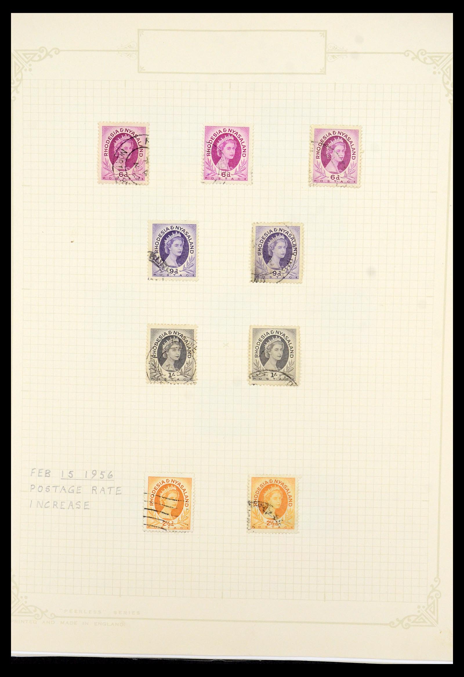 35638 005 - Postzegelverzameling 35638 Rhodesië 1954-1972.