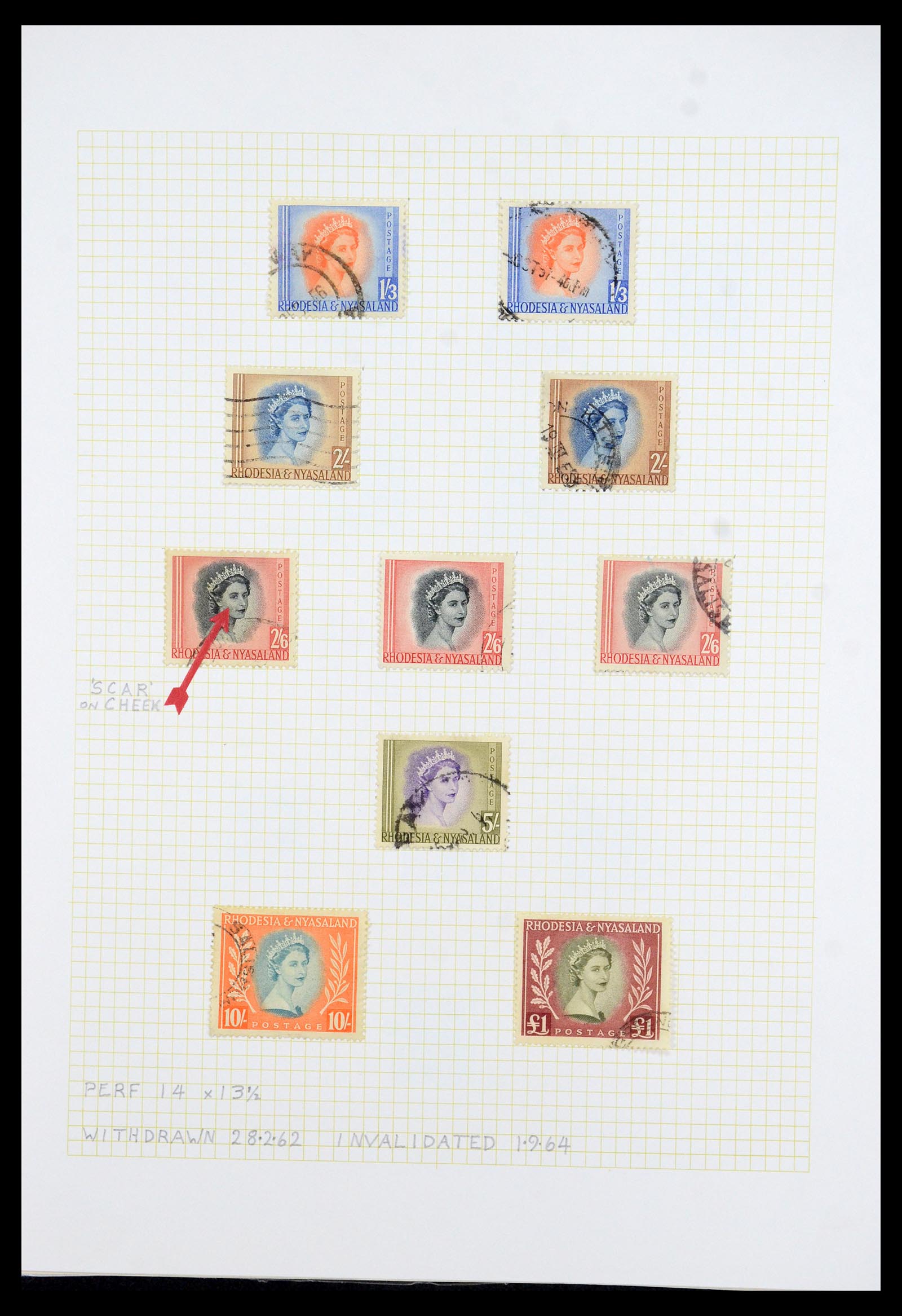 35638 006 - Postzegelverzameling 35638 Rhodesië 1954-1972.