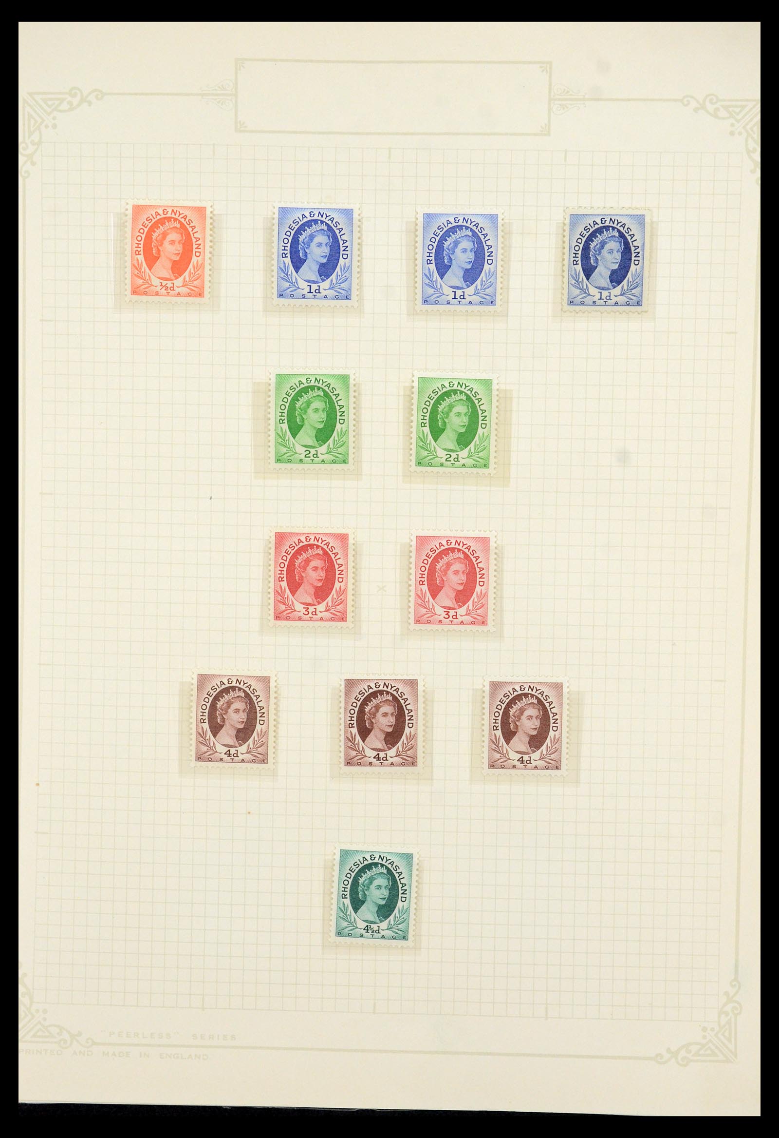 35638 007 - Postzegelverzameling 35638 Rhodesië 1954-1972.