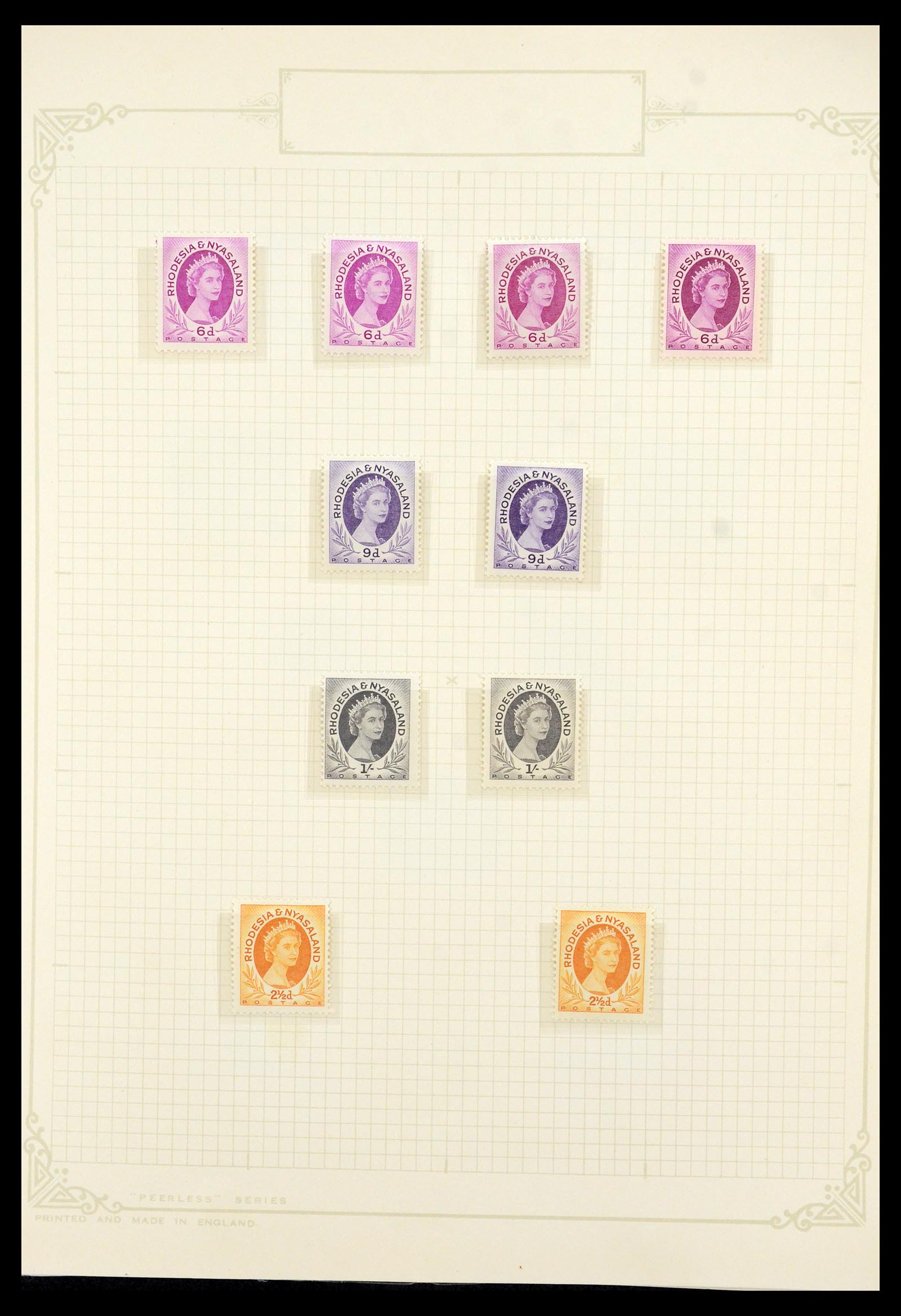 35638 008 - Postzegelverzameling 35638 Rhodesië 1954-1972.