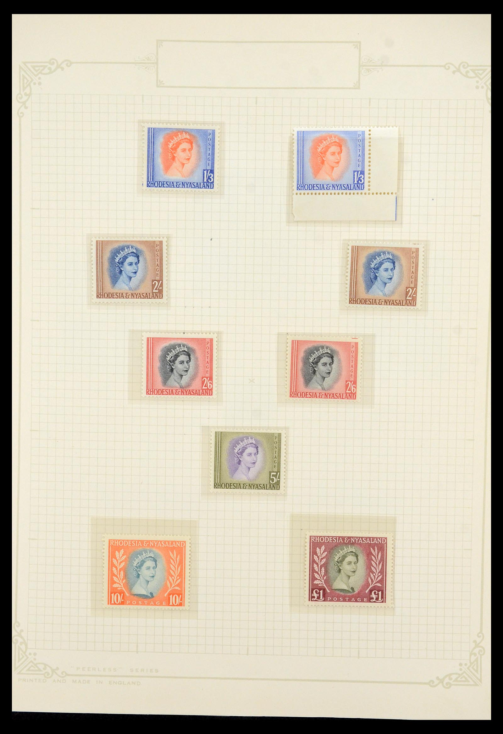 35638 009 - Postzegelverzameling 35638 Rhodesië 1954-1972.