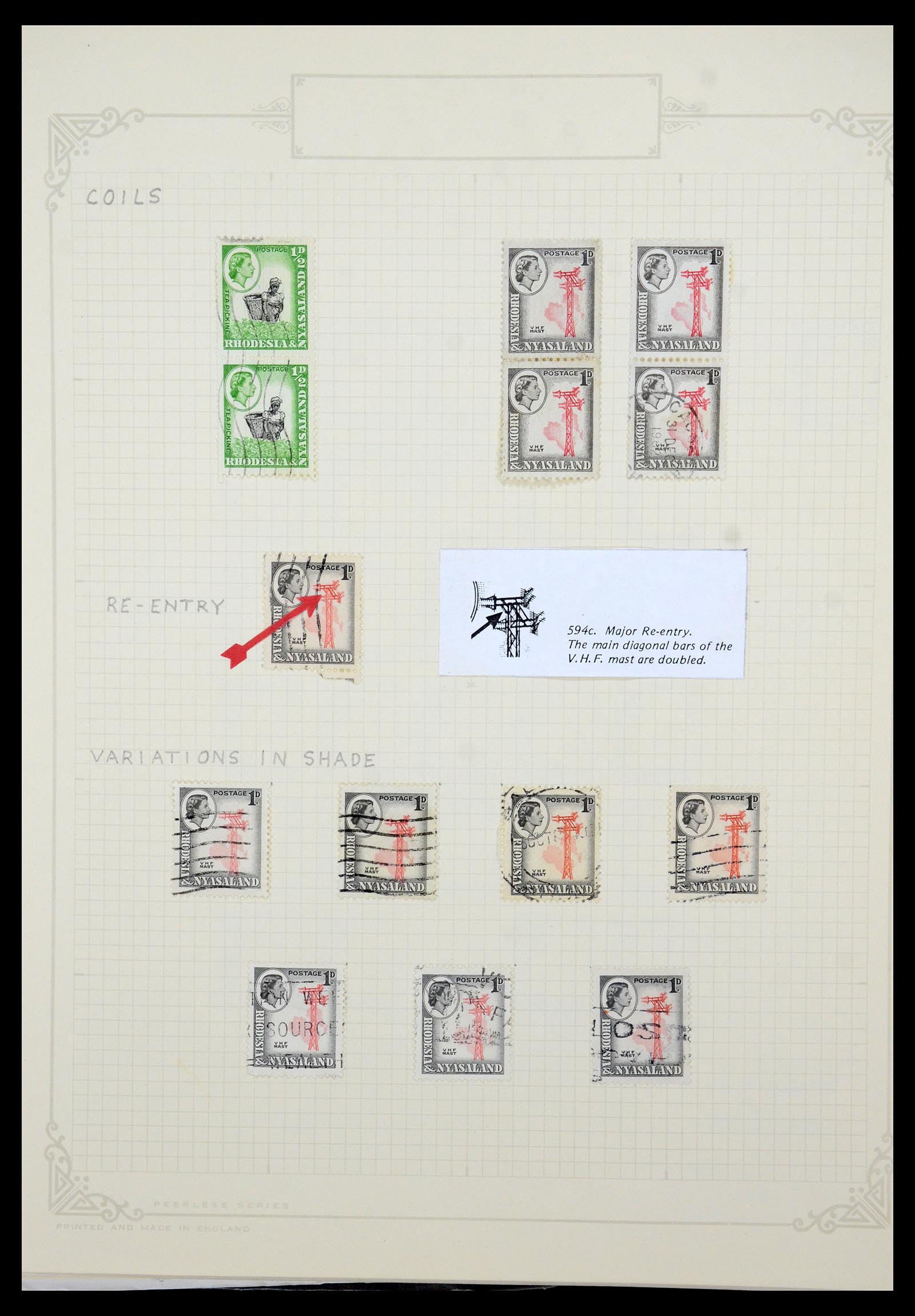 35638 016 - Postzegelverzameling 35638 Rhodesië 1954-1972.
