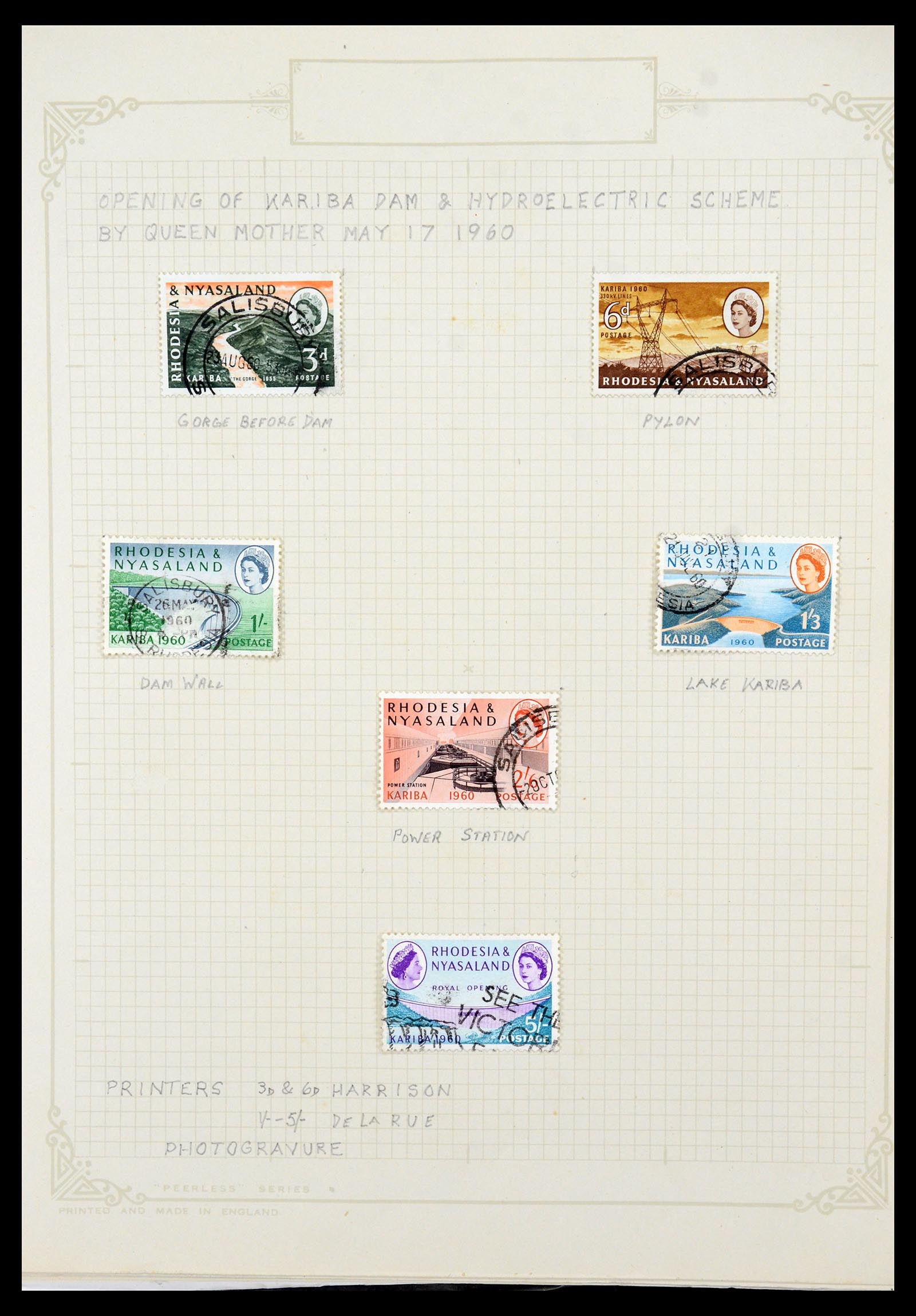 35638 020 - Postzegelverzameling 35638 Rhodesië 1954-1972.