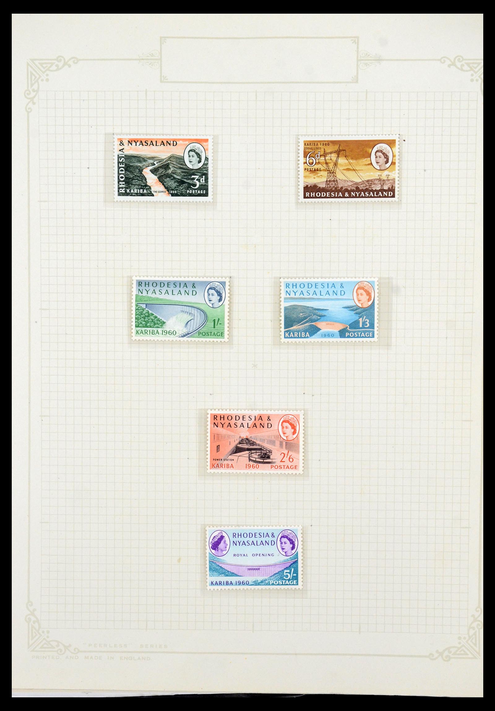 35638 021 - Postzegelverzameling 35638 Rhodesië 1954-1972.