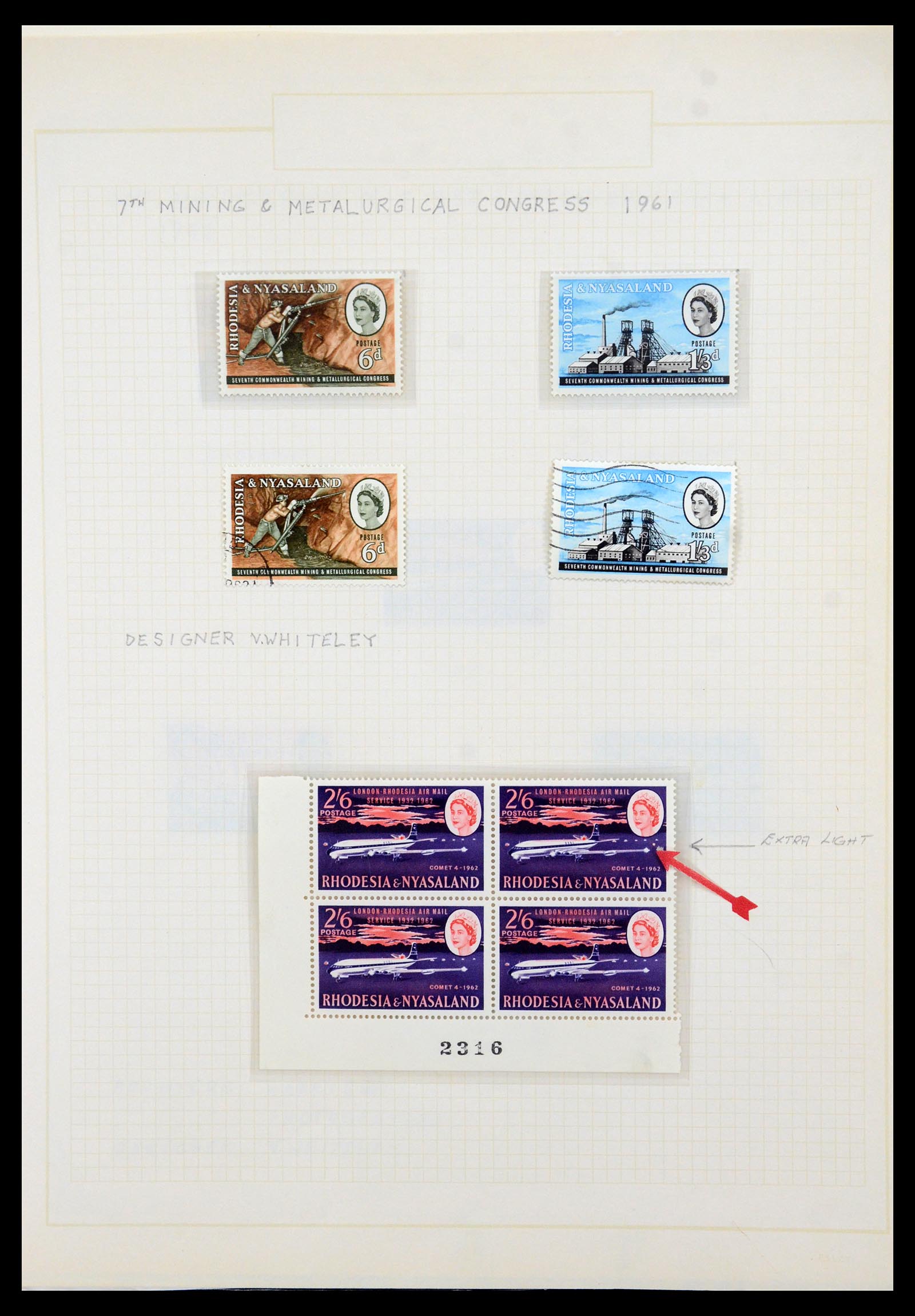 35638 023 - Postzegelverzameling 35638 Rhodesië 1954-1972.