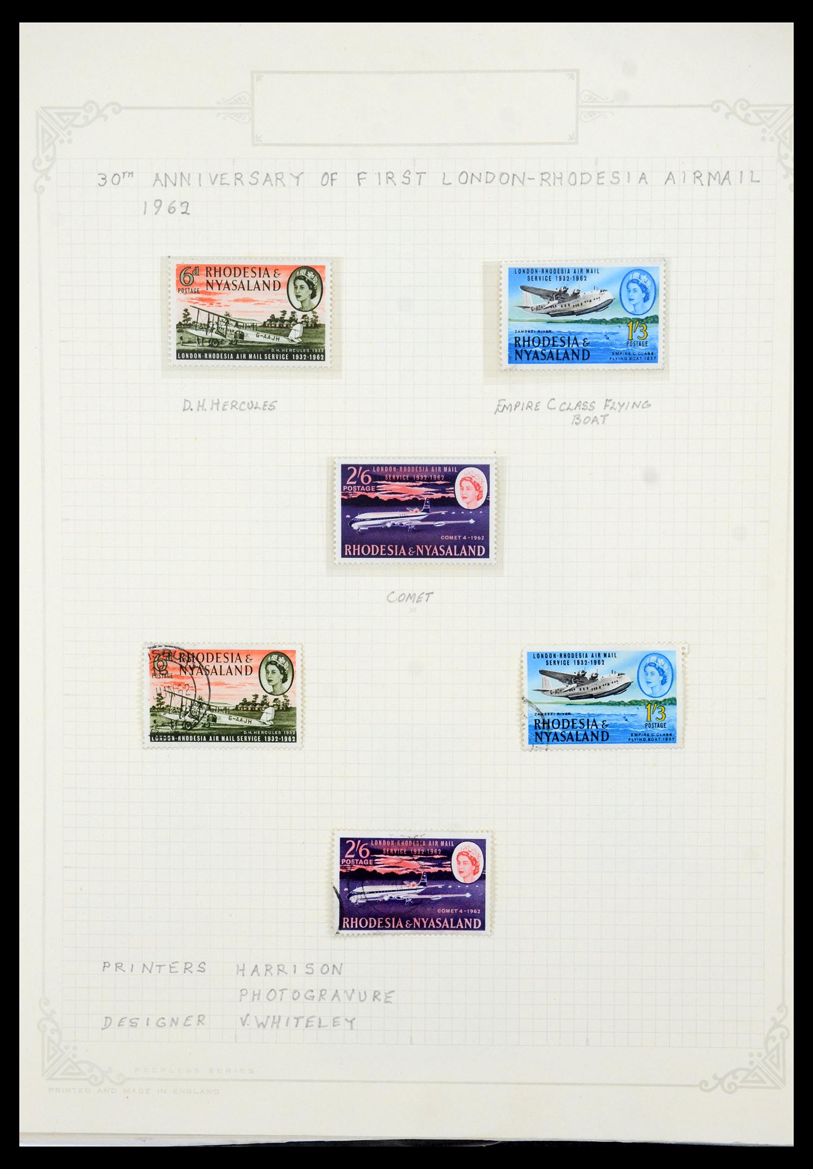 35638 024 - Postzegelverzameling 35638 Rhodesië 1954-1972.