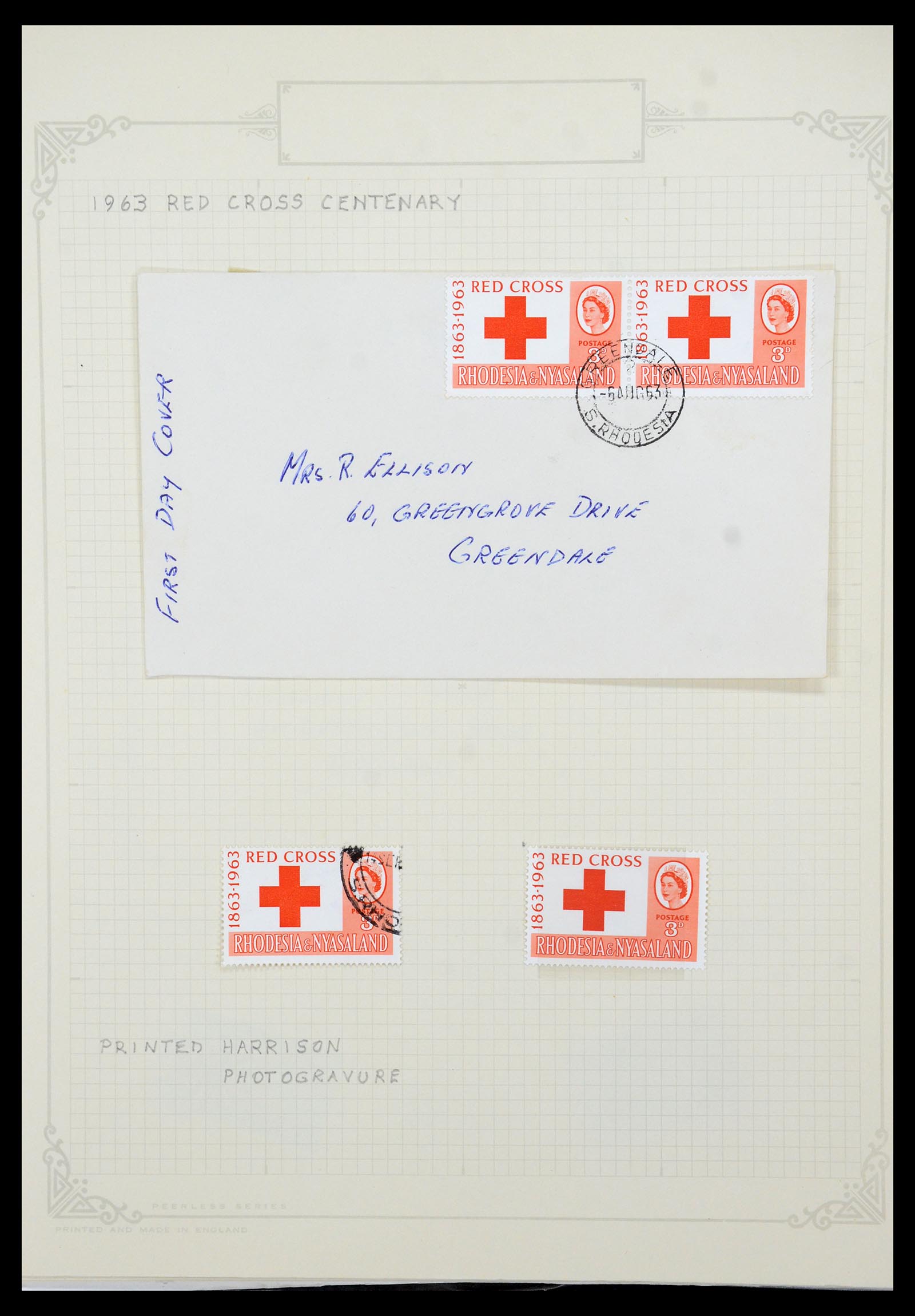 35638 027 - Postzegelverzameling 35638 Rhodesië 1954-1972.