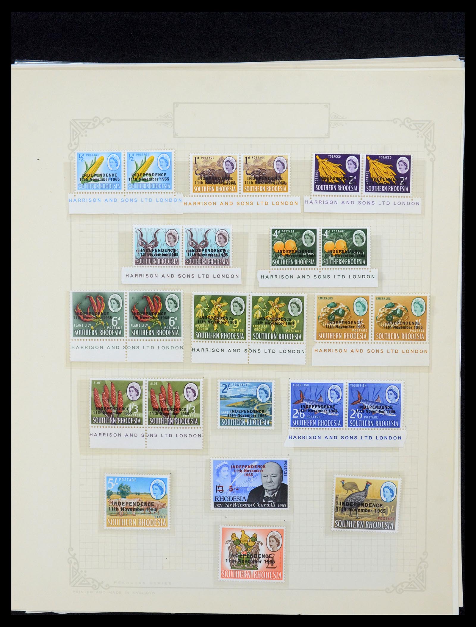 35638 031 - Postzegelverzameling 35638 Rhodesië 1954-1972.